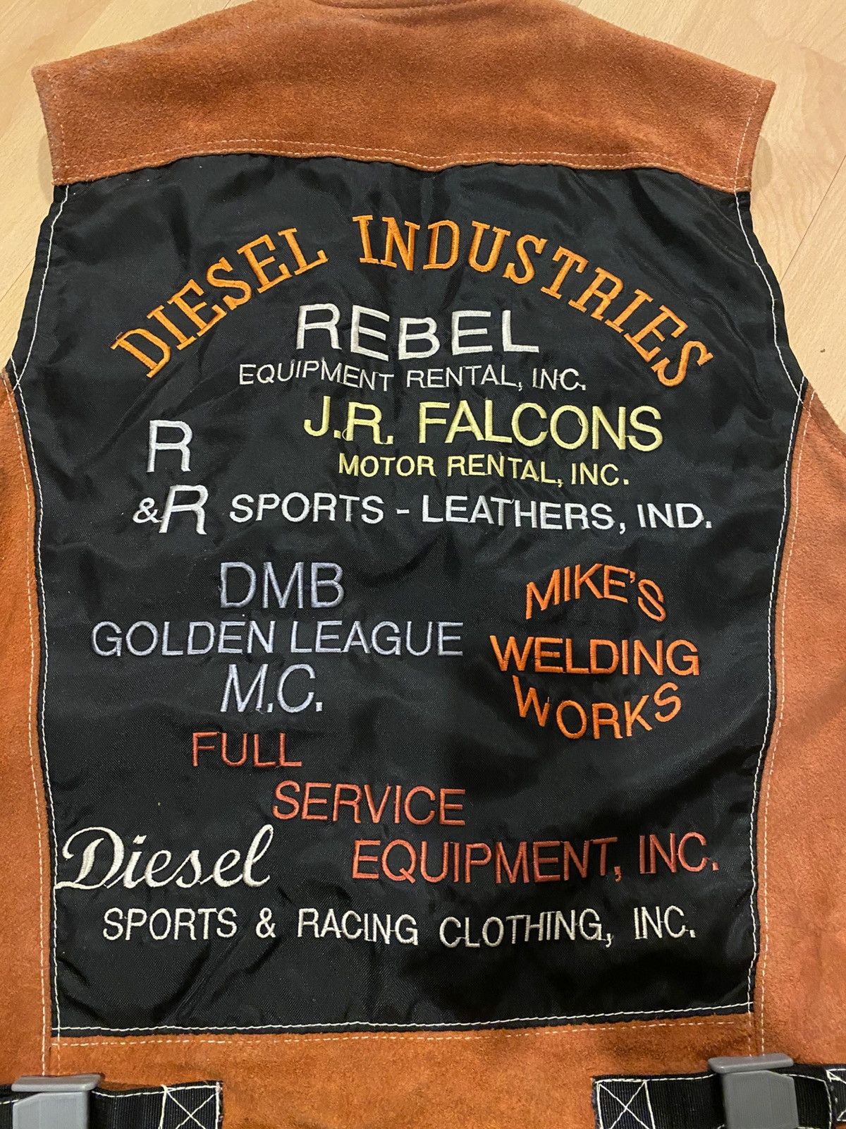 Diesel Diesel Vintage Leather Racing Vest - Y2K Archive (1999-2003) Size US L / EU 52-54 / 3 - 4 Thumbnail