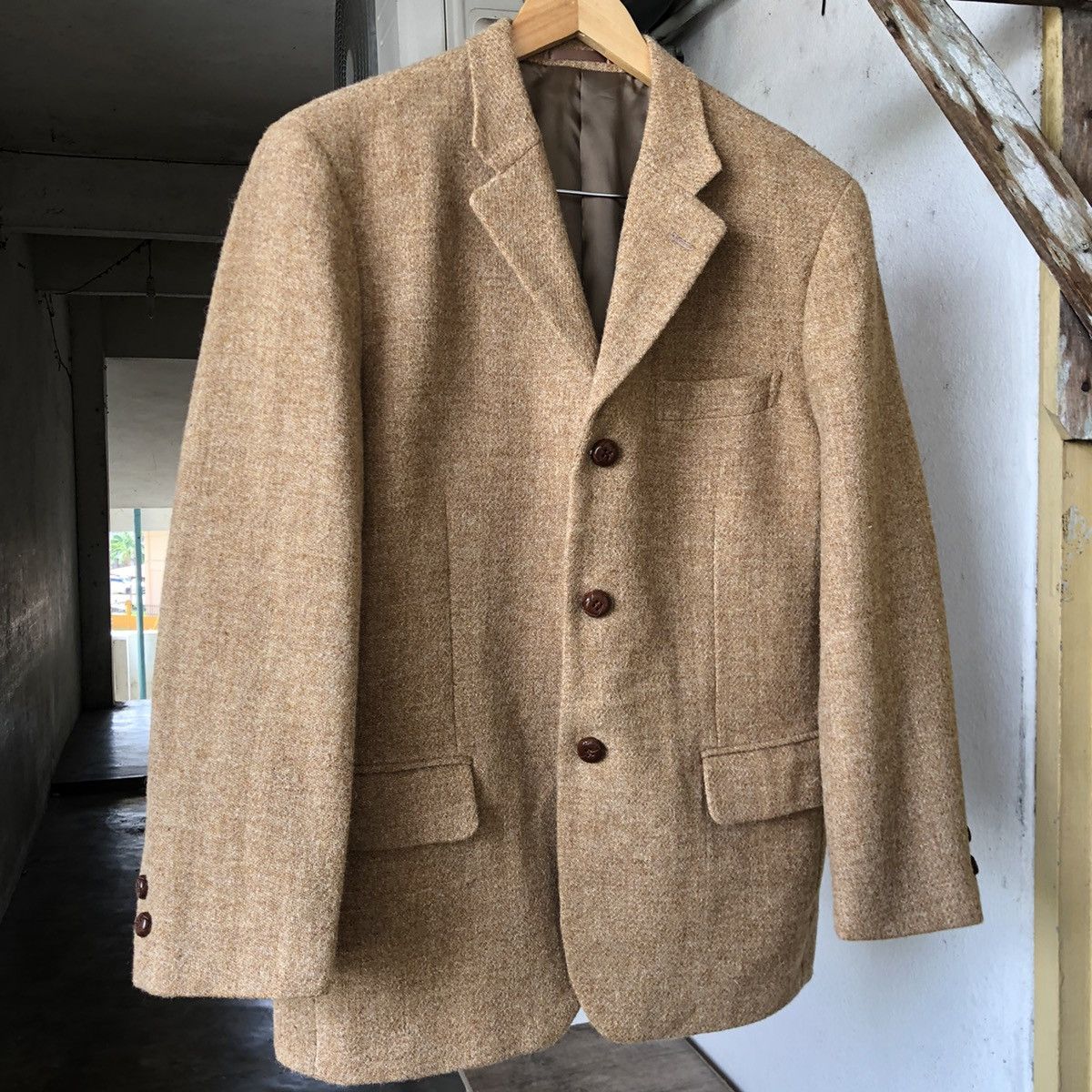 Harris Tweed Vintage East Boy Men x Harris Tweed Wool Blazer Jacket Size US M / EU 48-50 / 2 - 7 Thumbnail