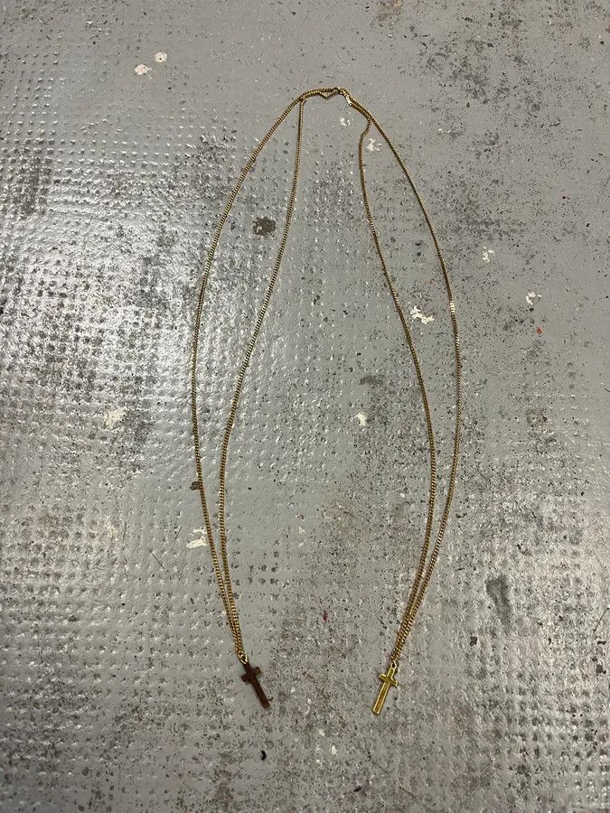 Dsquared2 Dsquared2 Gold Metal Dual Cross Pendant Necklace Size ONE SIZE - 5 Thumbnail