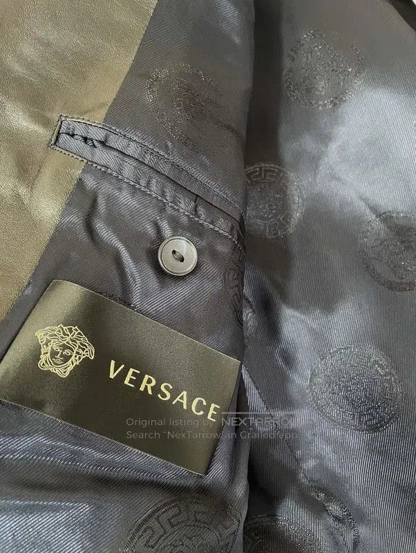 Versace Versace Navy Wool Men's Outerwear . Size US S / EU 44-46 / 1 - 4 Thumbnail