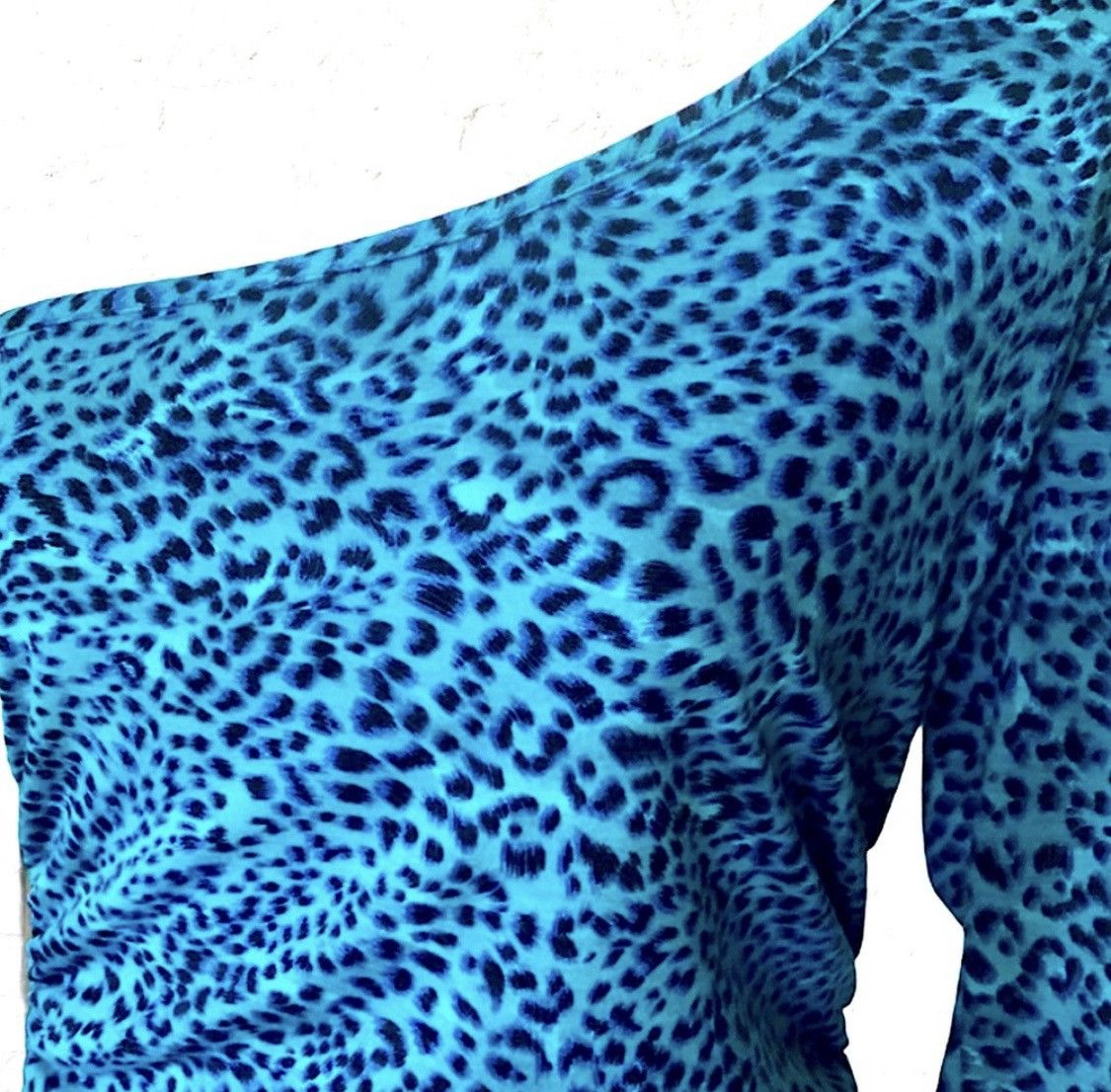 Other URBAN ROSE ONE SLEEVE LEOPARD ANIMAL PRINT TUNIC TOP Size L / US 10 / IT 46 - 3 Thumbnail