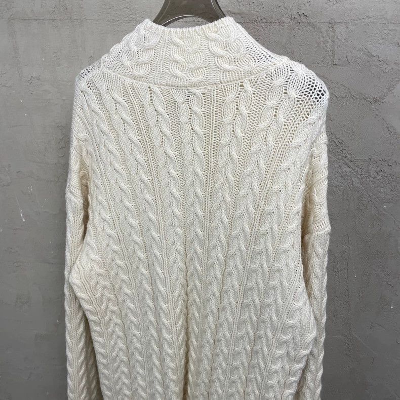 Loewe loewe Off-white semi-high neck sweater with large jacquard Size US M / EU 48-50 / 2 - 4 Thumbnail