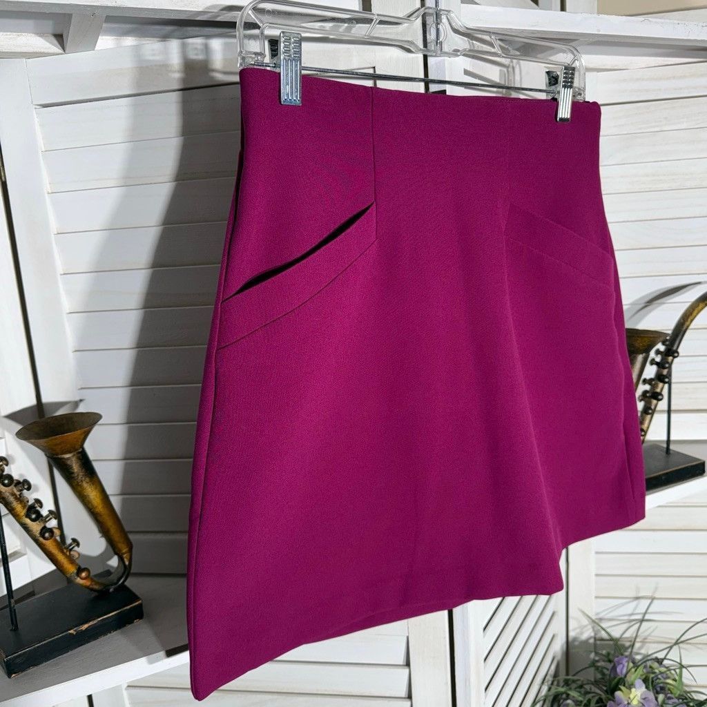 Express Express Y2K style mini skirt dark hot pink 2 front pockets S Size 27" / US 4 / IT 40 - 4 Thumbnail
