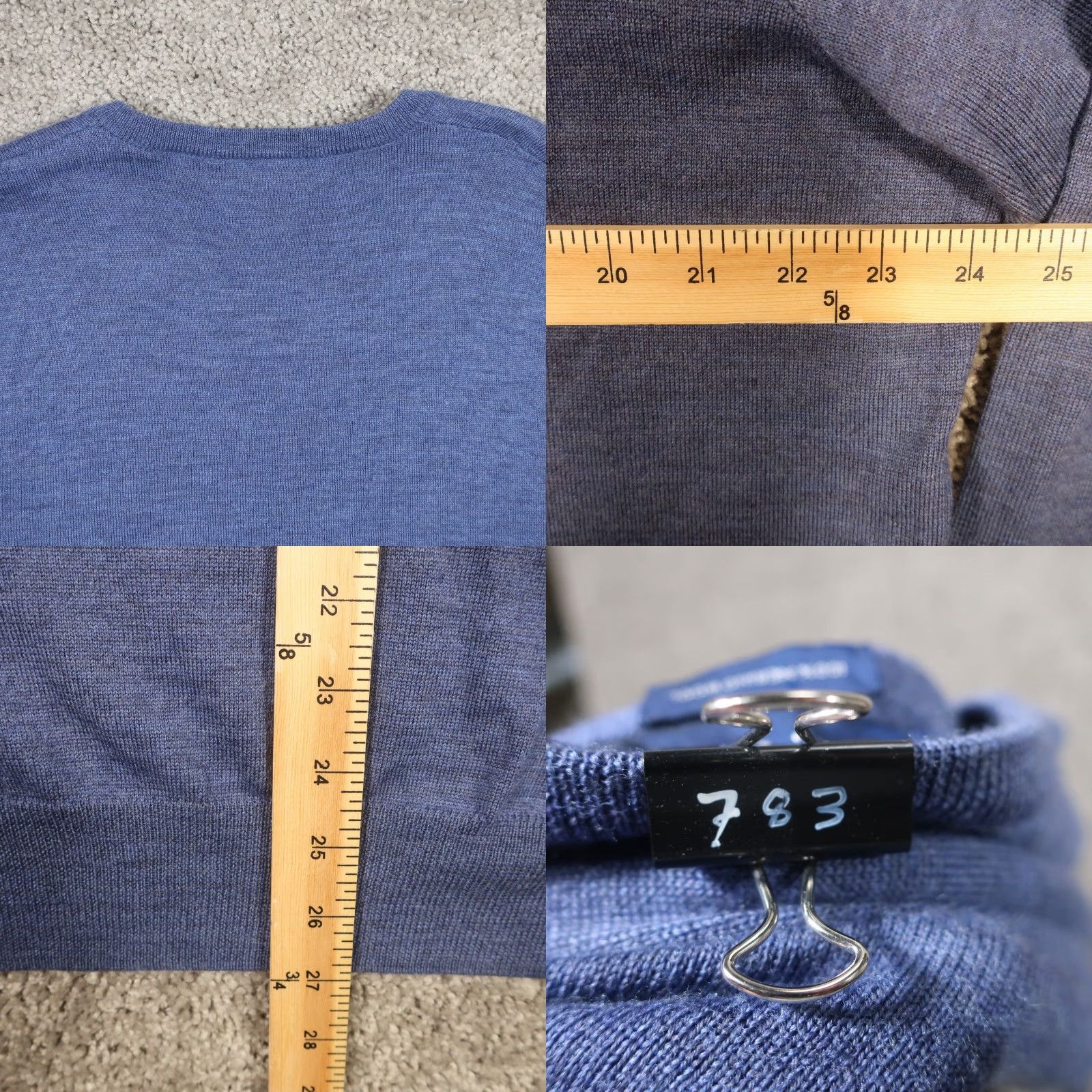 Polo Ralph Lauren VINTAGE Polo Ralph Lauren Sweater Men XL Golf Pullover V-Neck Blue Merino Wool Polo Ralph Lauren Merino Wool EUC Size US XL / EU 56 / 4 - 8 Thumbnail