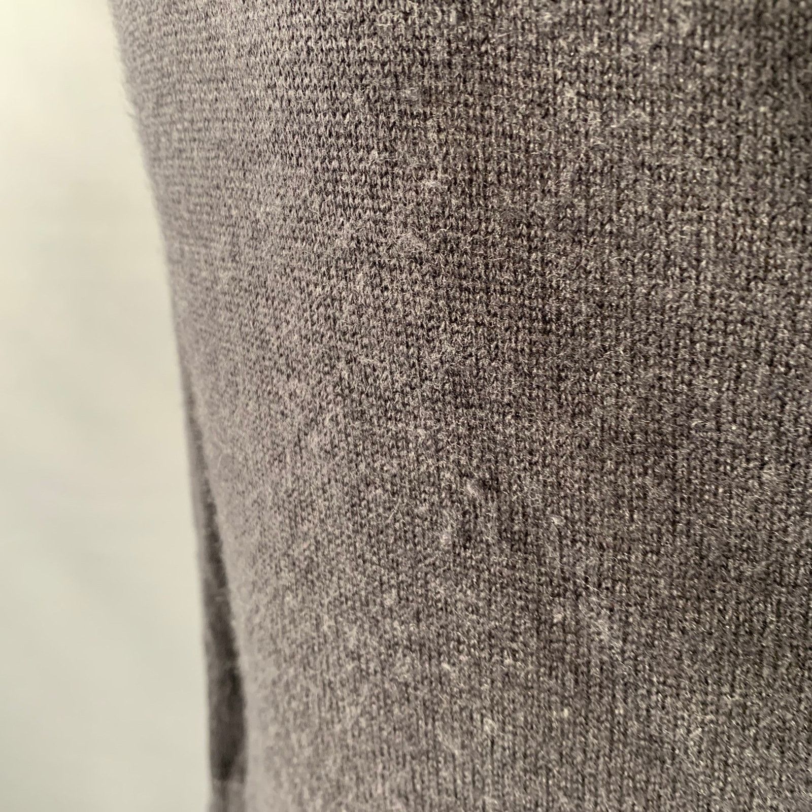 Nice Collective S Grey Charcoal Knit Merino Wool V-Neck Sweater Size US S / EU 44-46 / 1 - 7 Thumbnail