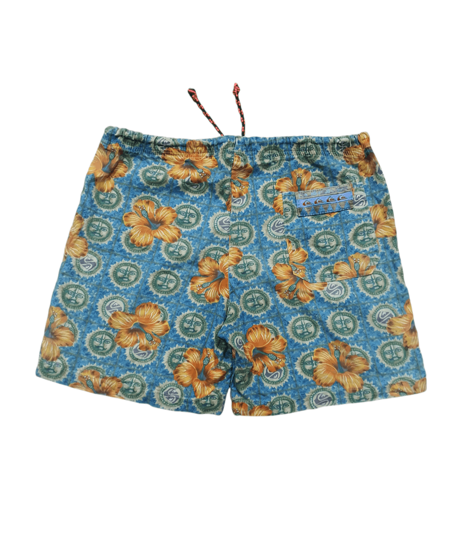 Quiksilver × Vintage Rare! 🔥 80s Quiksilver Surf Skate Volley Swim Shorts Cotton Size US 34 / EU 50 - 2 Thumbnail