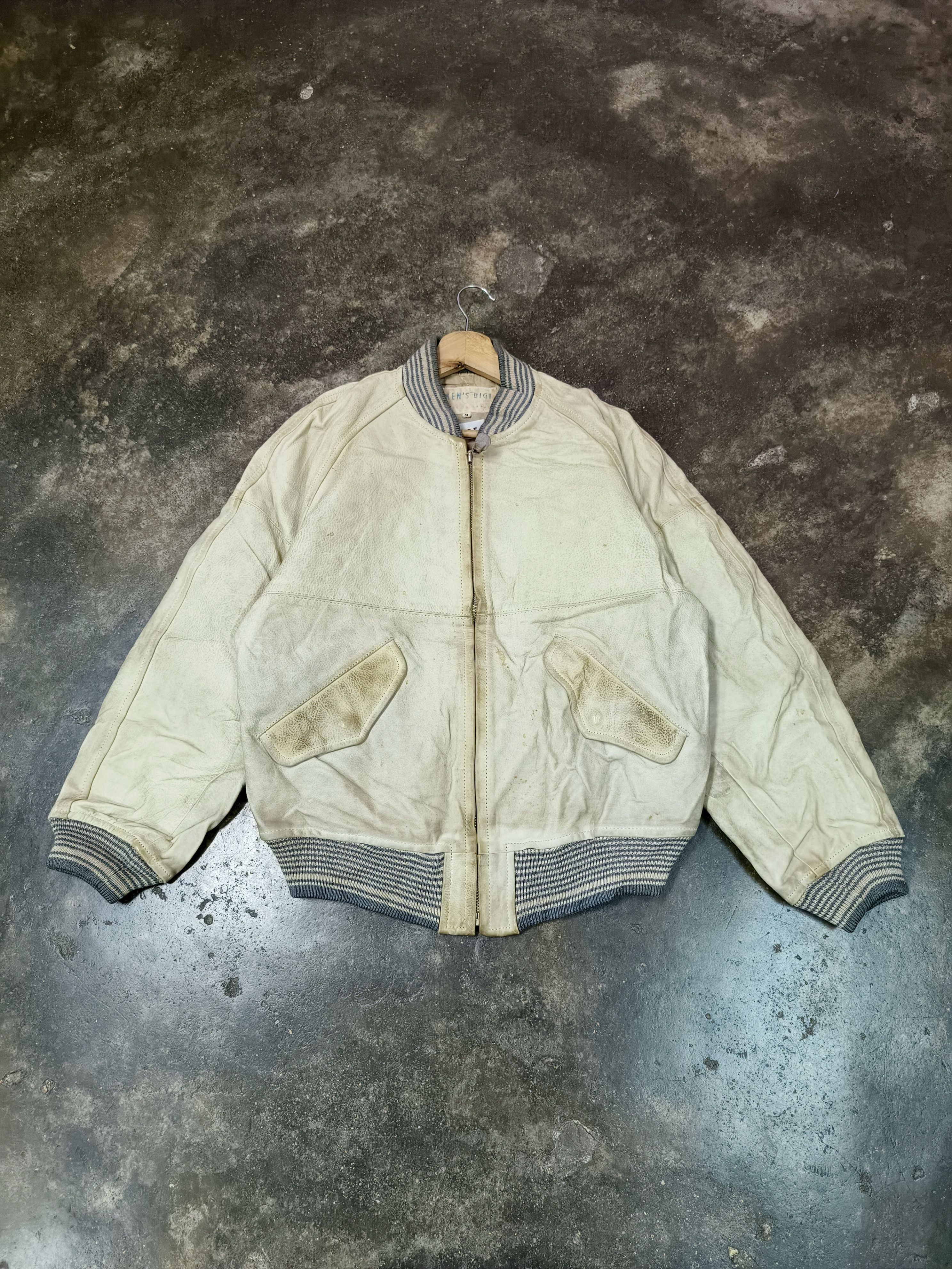 BIGI VINTAGE MEN'S BIGI LEATHER VARSITY JACKET Size US M / EU 48-50 / 2 - 1 Thumbnail