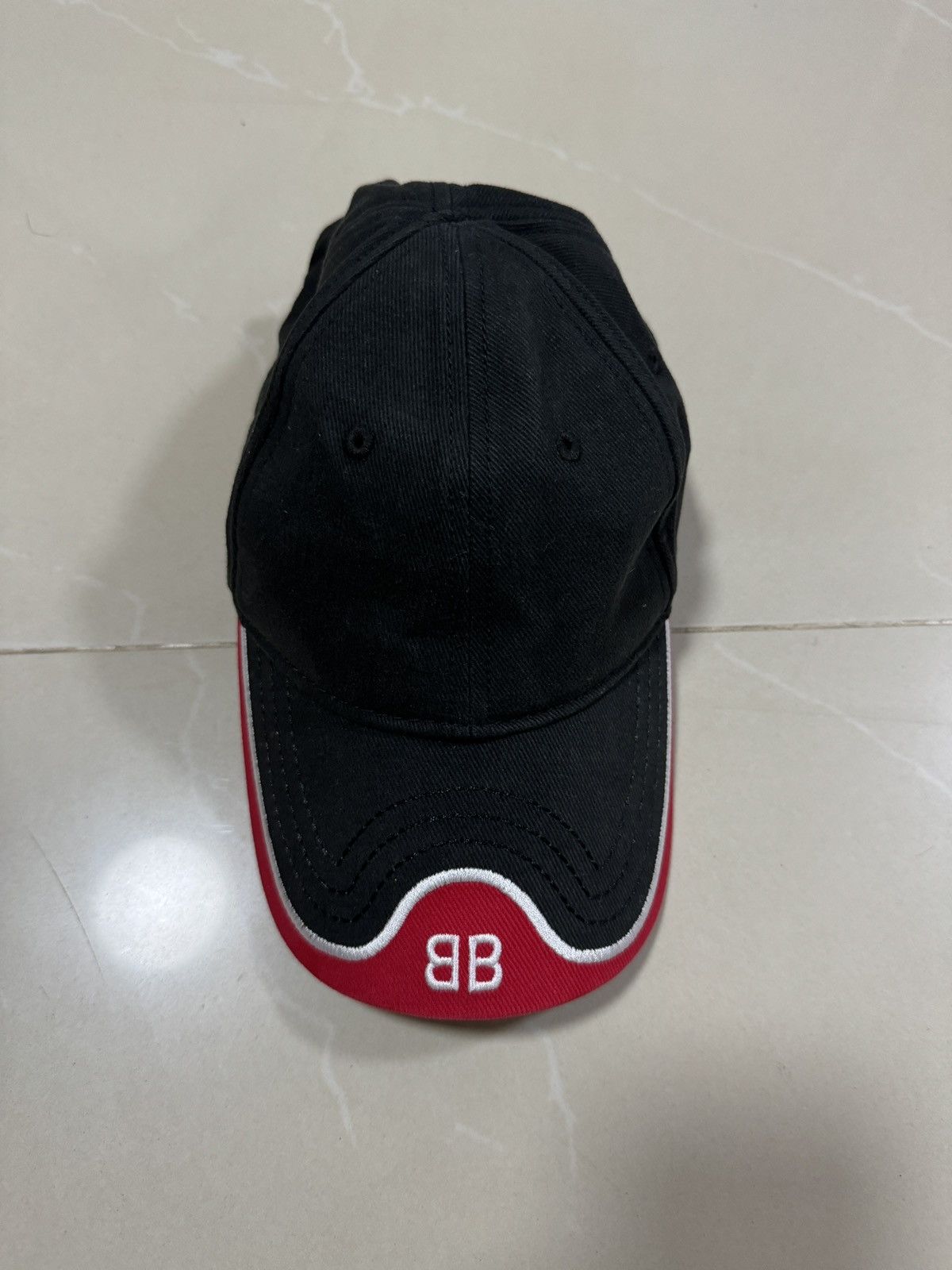 Balenciaga Double B Cap in Black