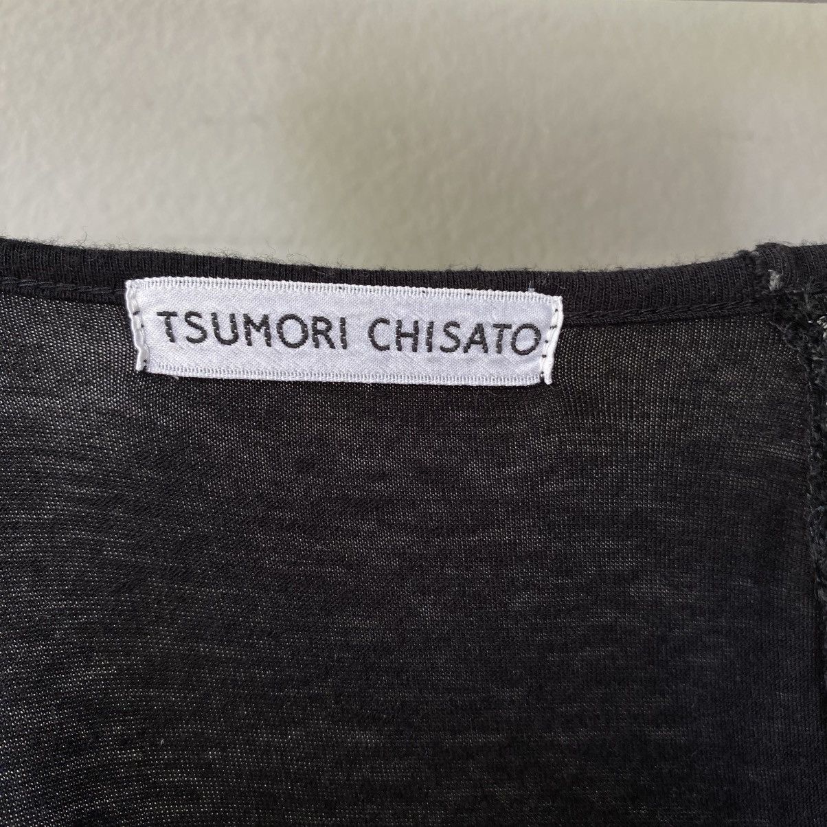 Tsumori Chisato Tsumori Chisato Black Tee with Sheer Lace Sleeves Size XS / US 0-2 / IT 36-38 - 4 Thumbnail