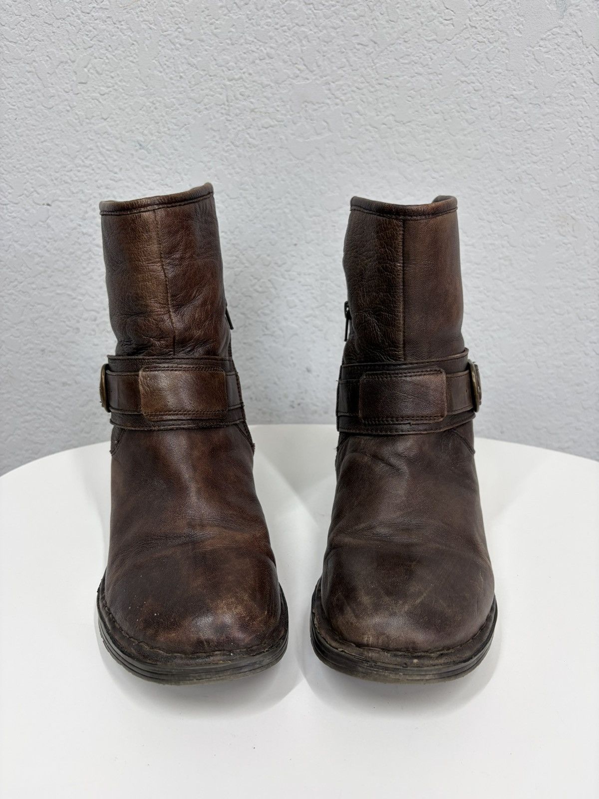 A.S.98 Vintage Like Maison Margiela Belted Leather Biker Boots 00s Size US 8 / EU 41 - 6 Thumbnail
