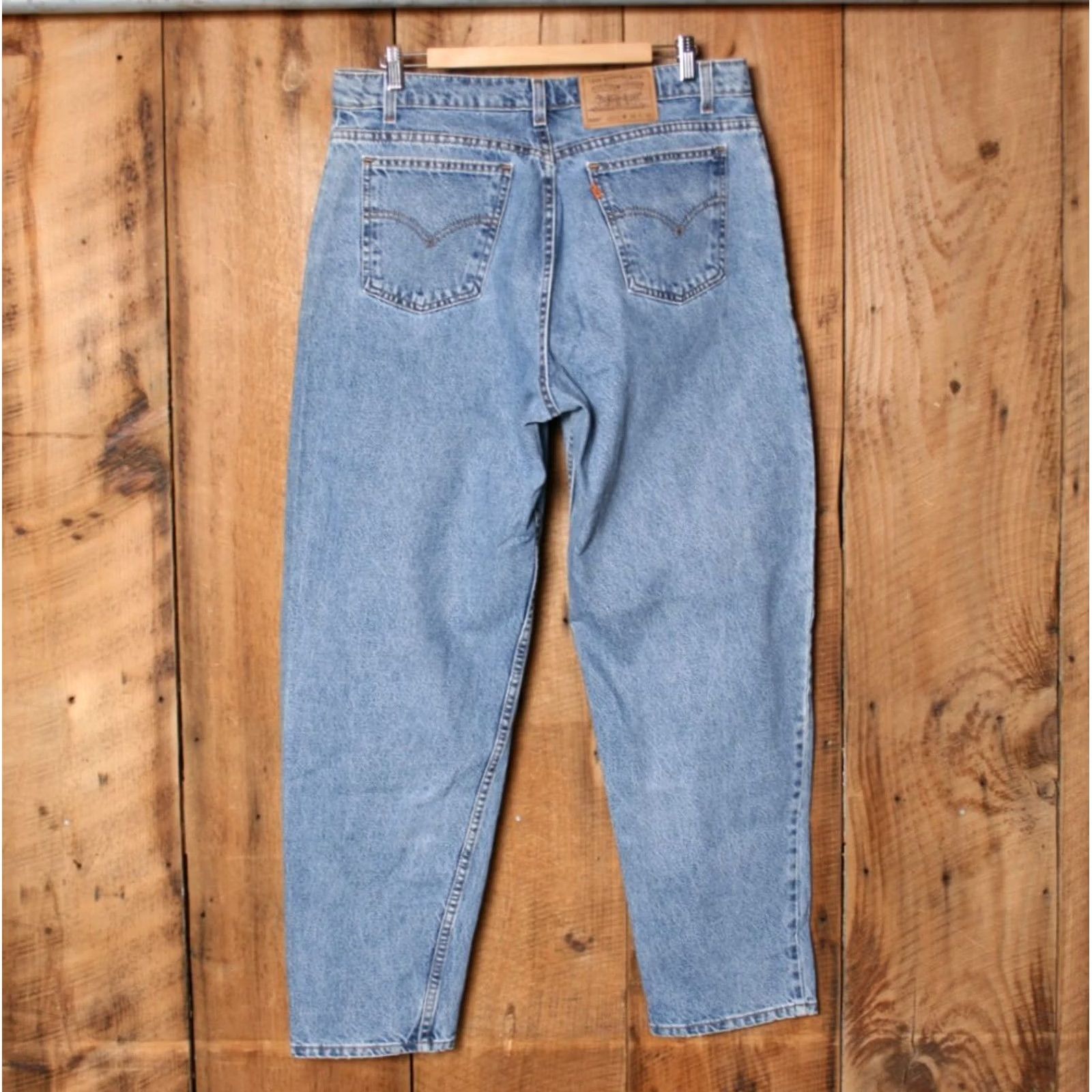 Levi's VINTAGE Levi's 560 Jeans Loose Fit Tapered Leg Blue 35x31 Men Denim Zip 560 Model 34x32 12.5 Rise High Regular Inseam 31 Size US 35 - 4 Thumbnail