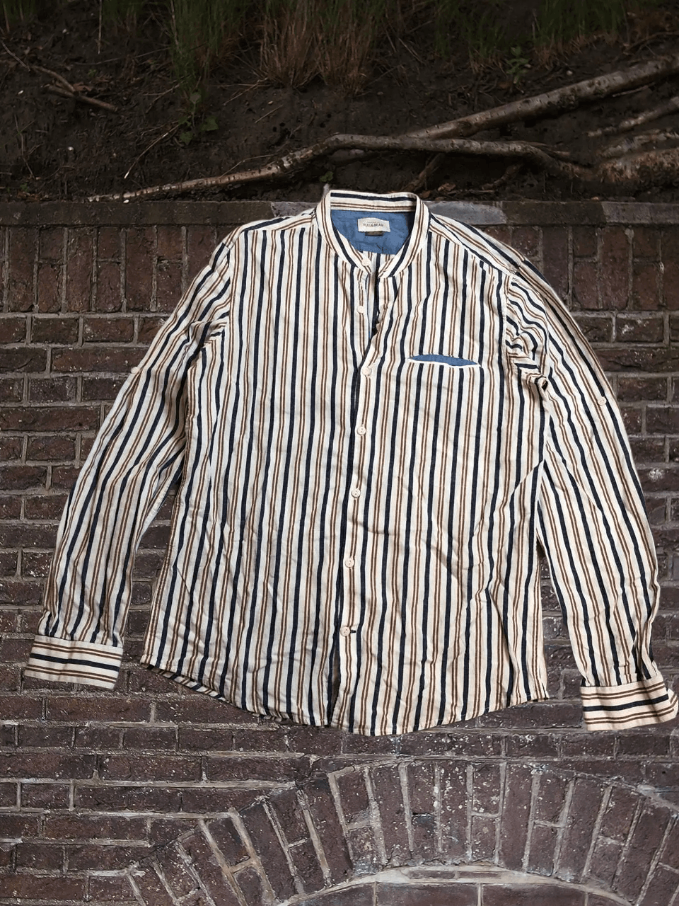 Pull & Bear Pull Bear Men’s Cotton Button-Up Shirt Classic Fit Size US L / EU 52-54 / 3 - 1 Thumbnail