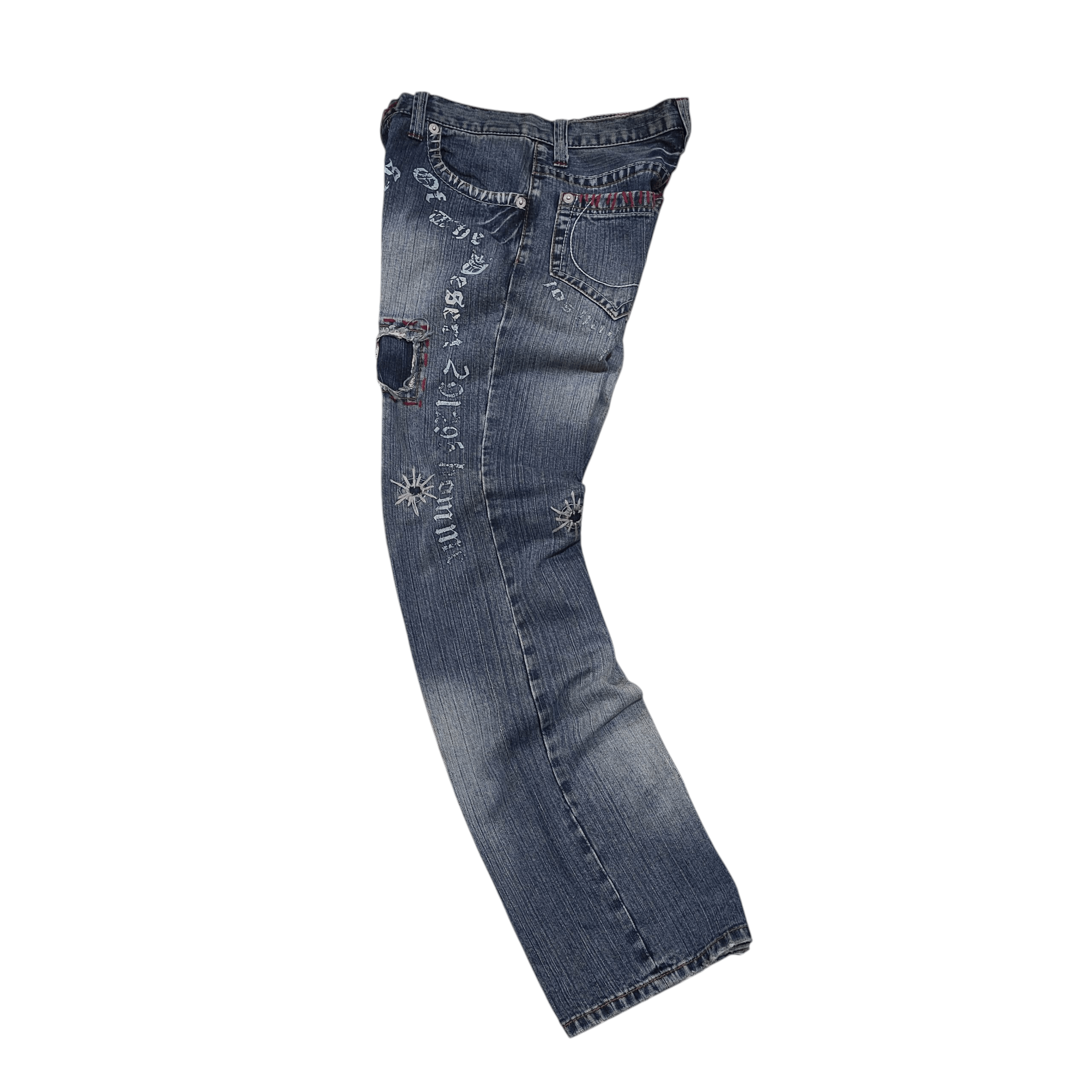 291295=Homme 291259 = Homme Distressed Denim — Y2K Japanese Punk Size US 30 / EU 46 - 4 Thumbnail