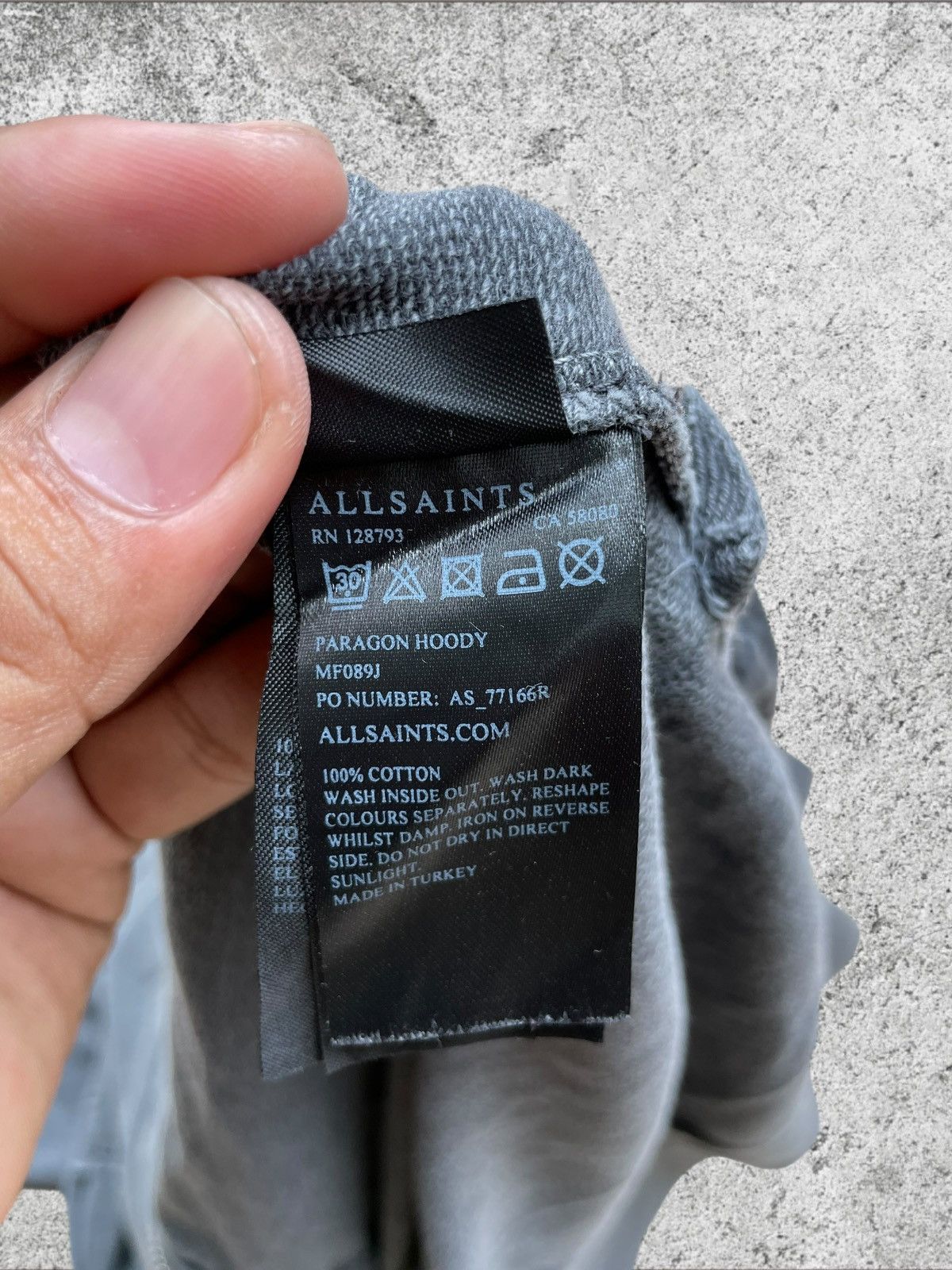Allsaints 2000s Allsaints - Vkei Washed Black Zip-up Hoodie Size US L / EU 52-54 / 3 - 8 Thumbnail