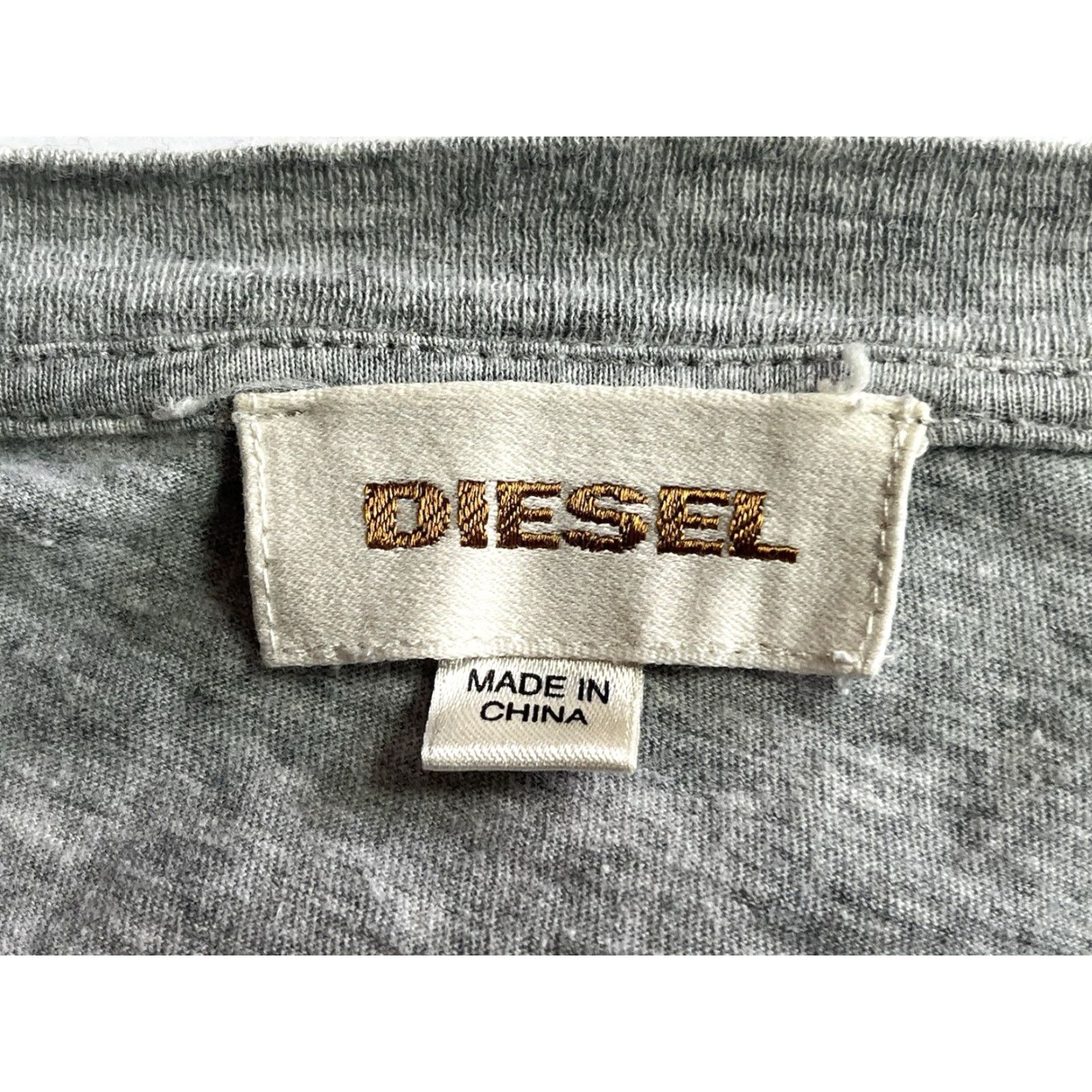 Diesel Diesel Shirt Mens Large Gray Front Pocket Long Sleeve Cotton Henley Regular Crewneck Outdoor Size US L / EU 52-54 / 3 - 6 Thumbnail