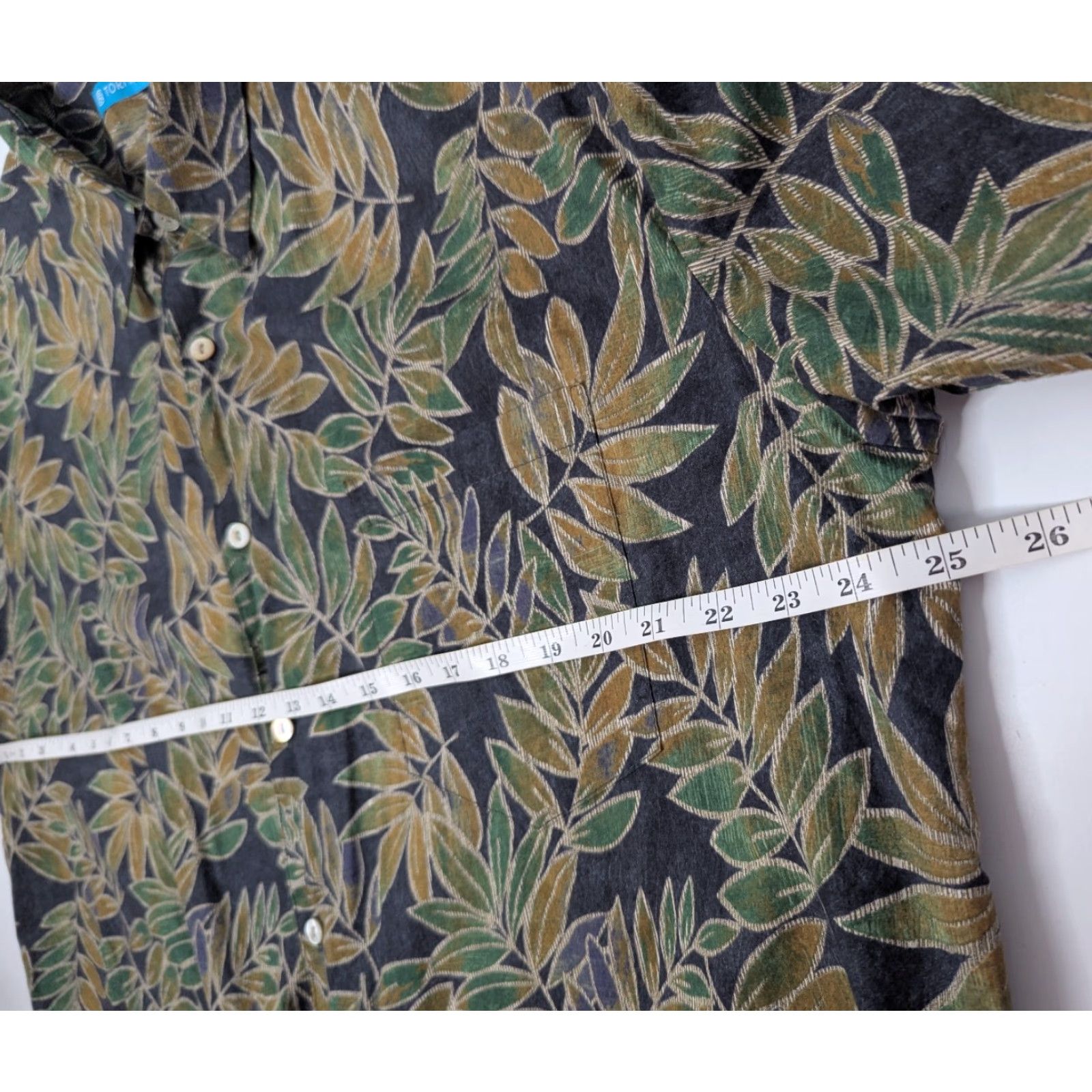Tori Richard Tori Richard Men's Hawaiian Shirt Hawaiian Leaves Design Cotton Lawn Size XL Multicolor Button-Up Short Sleeve Casual Size US XL / EU 56 / 4 - 5 Thumbnail