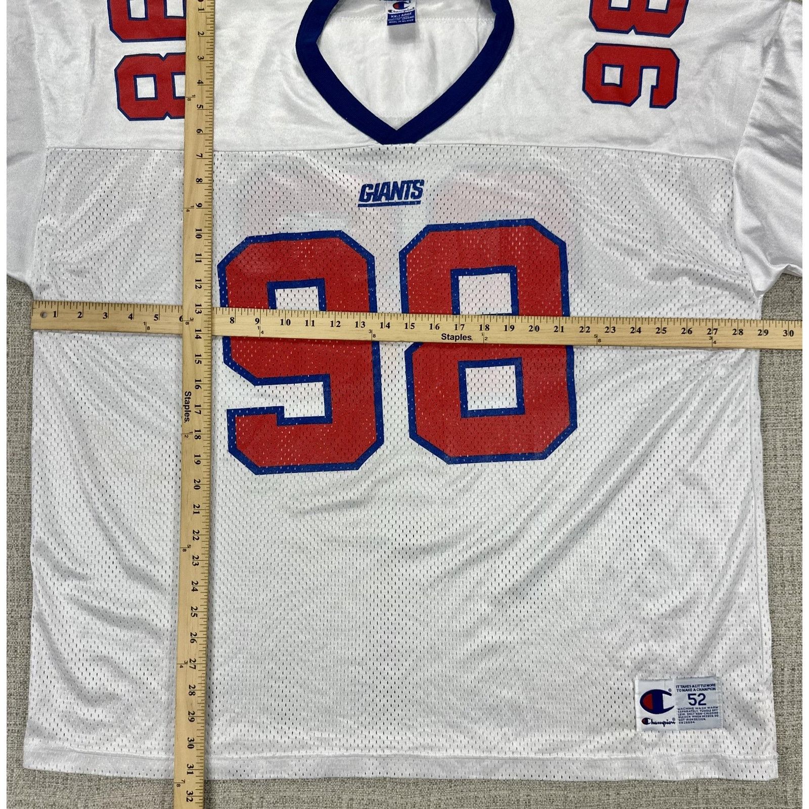 Champion New York Giants Jersey Mens 2XL White Armstead Champion 90s Size US XXL / EU 58 / 5 - 2 Thumbnail