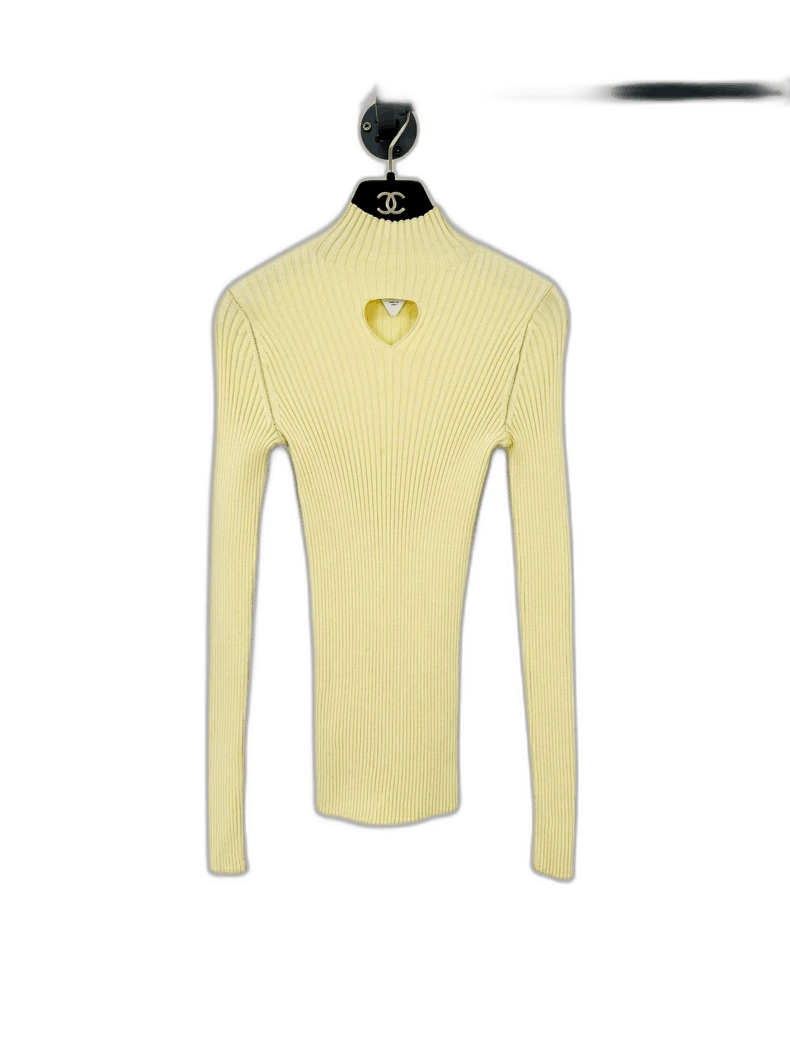 Bottega Veneta Bottega Veneta Ribbed Sweater with Heart Cutout Size XS / US 0-2 / IT 36-38 - 1 Thumbnail