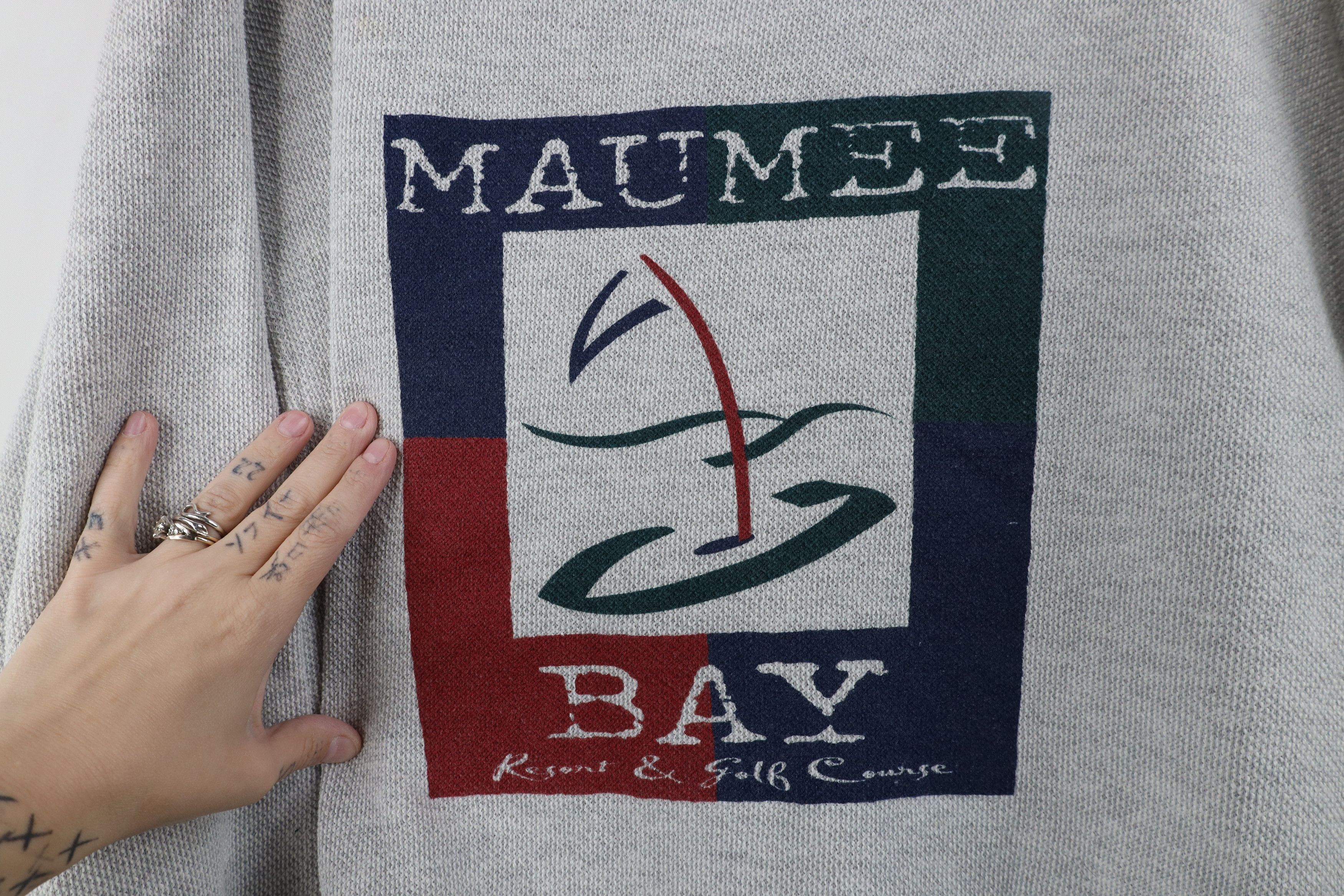 Vintage Vintage 90s Streetwear Bay Golf Course Mock Neck Sweatshirt Size US M / EU 48-50 / 2 - 7 Thumbnail