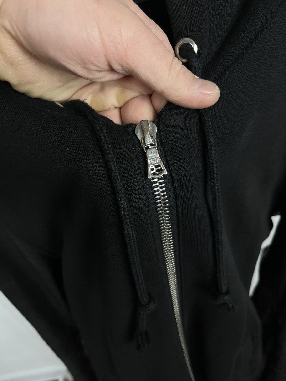 Diesel Diesel Black Zip Hoodie Jacket XL Genuine Leather Sleeves Size US XL / EU 56 / 4 - 5 Thumbnail