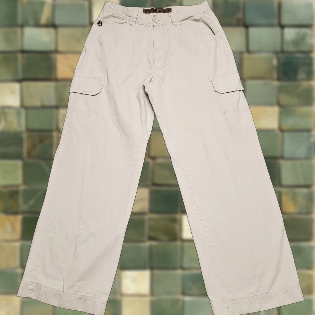 Vintage VINTAGE NESI A.G. Cargo Pants Mens 36x31 Beige Cargo Cotton Utility Y2K Skate Pants Mens Beige Cargo Pocket 5-Pocket Mens Size US 36 / EU 52 - 1 Thumbnail