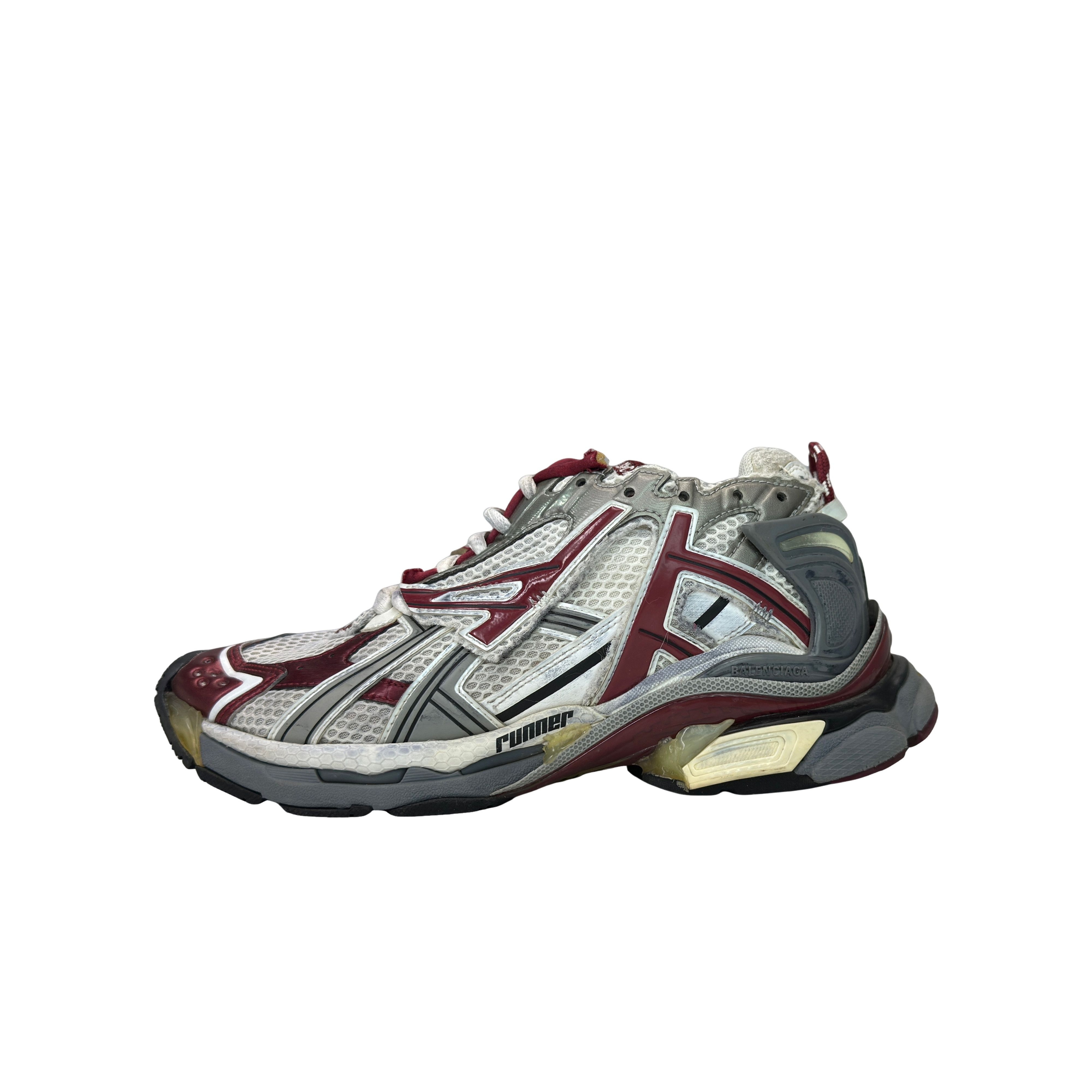 Balenciaga Balenciaga Grey Red Runner Sneakers 38 Size US 8 / IT 38 - 1 Thumbnail