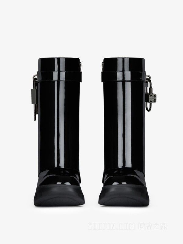 Givenchy o1w1db10525 Shark Lock Moto Boots in Black Size US 10 / IT 40 - 4 Thumbnail