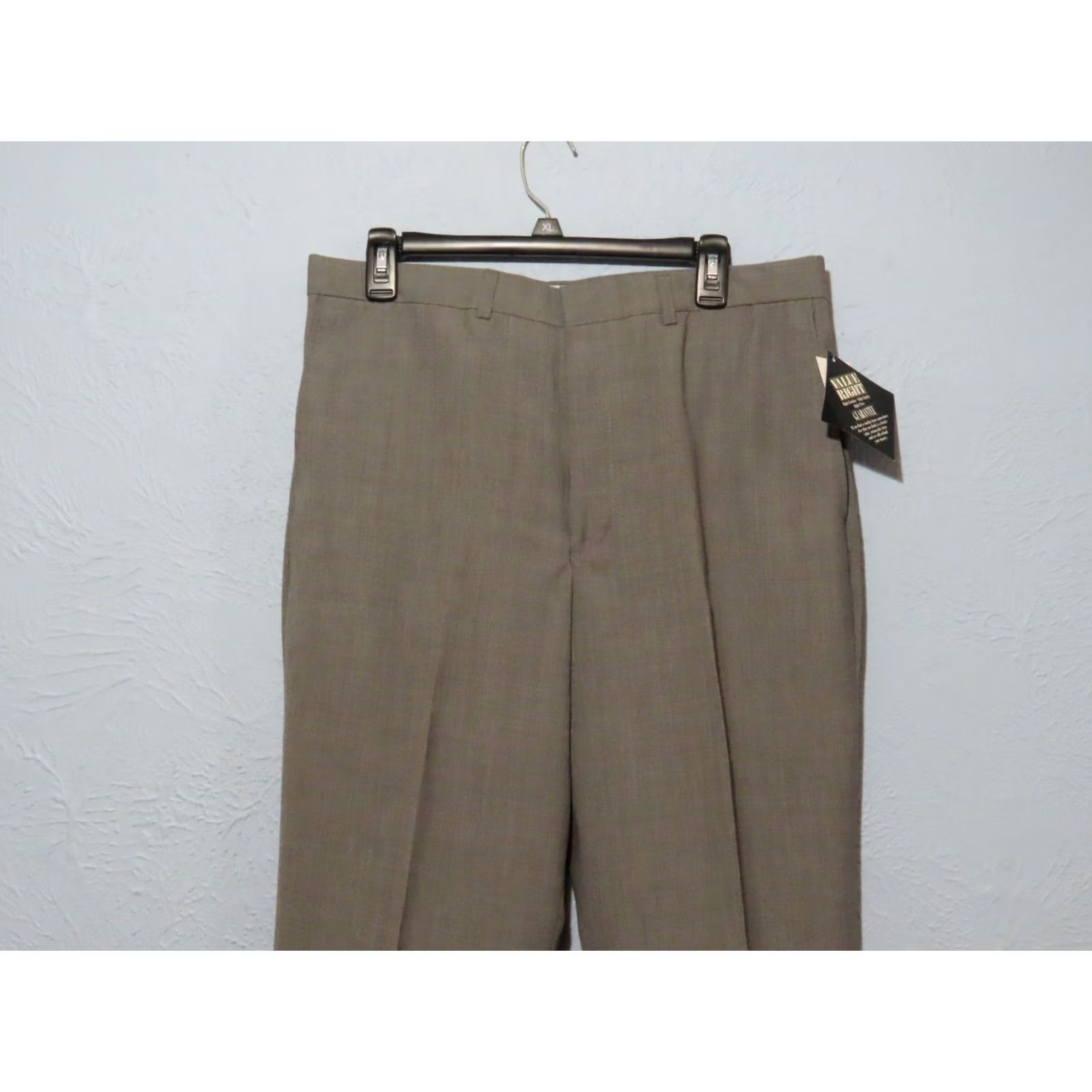 Vintage Towncraft Dress Pants Mens 36 X 31 Gray Flat Front Straight Leg Wool Blend Wet Weather New Wrinkle Free Dress Pants Regular Mens Size US 36 / EU 52 - 3 Thumbnail