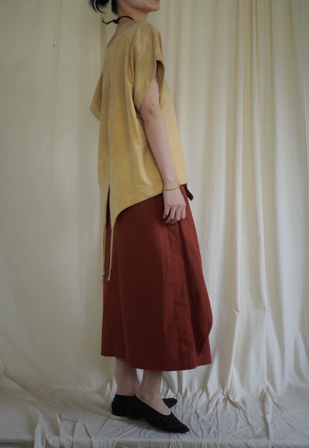Issey Miyake Issey Miyake 1991 Woven Sheepskin Tuxedo Top Yellow Suede M Size M / US 6-8 / IT 42-44 - 7 Thumbnail