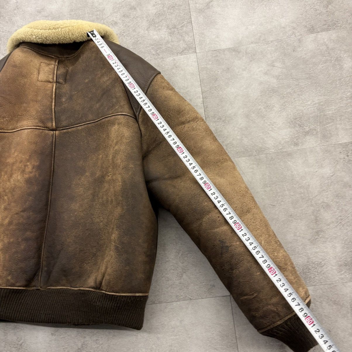 Schott Schott B-6 Sheepskin Flight Jacket – Made in USA (L) Size US L / EU 52-54 / 3 - 13 Thumbnail