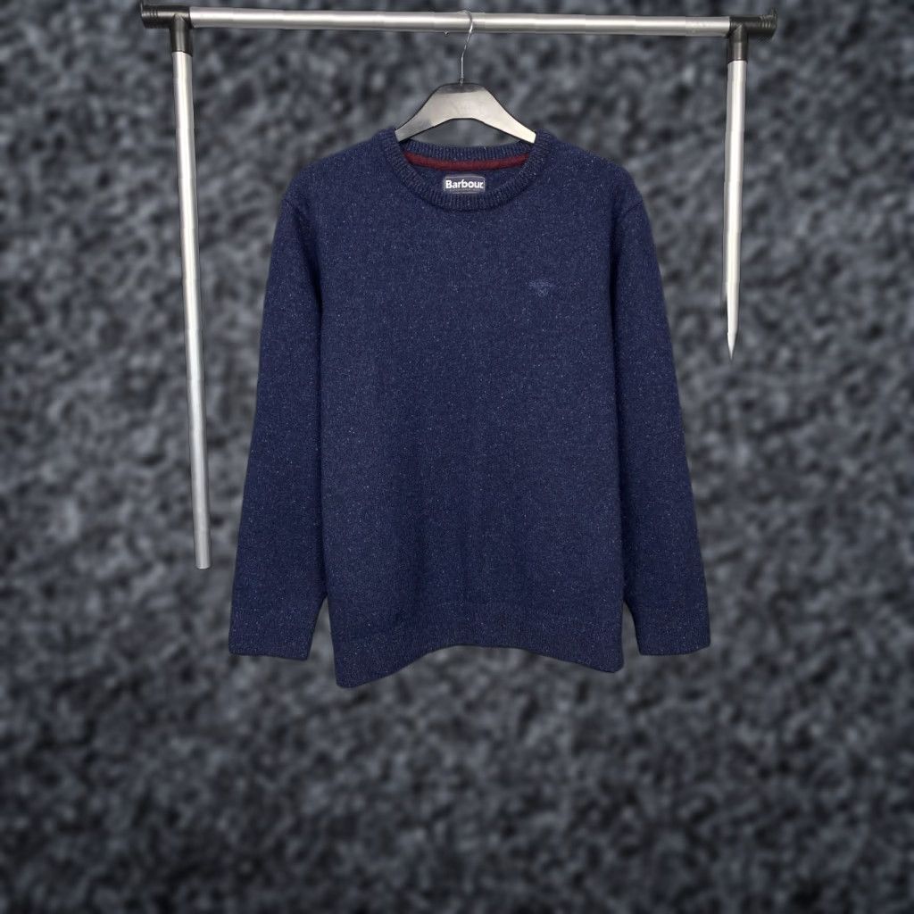 Barbour Barbour Mens Wool Knit Sweater Barbour Wool Knit Sweater M Blue Pullover Crew Neck Size M Mens sweaters Size US M / EU 48-50 / 2 - 1 Thumbnail