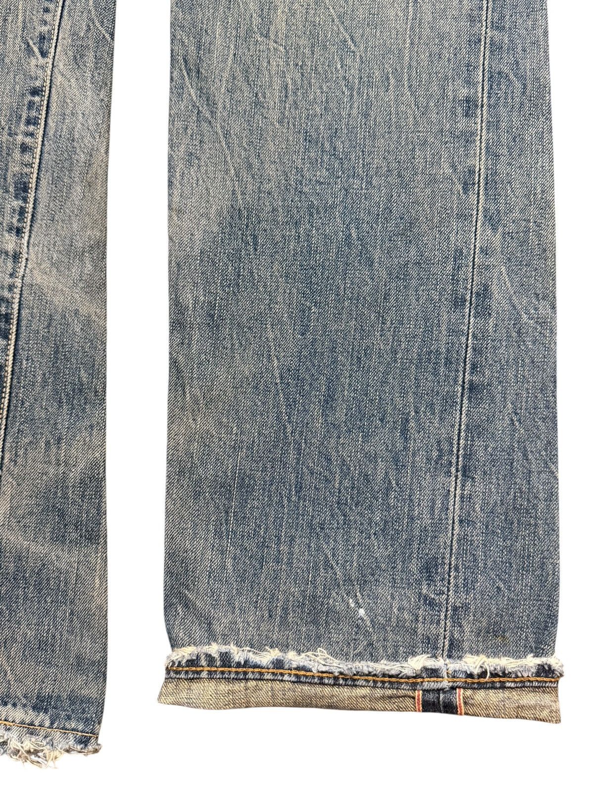 Edwin Vintage Edwin 505 Selvedge Mud Wash Faded Distressed Style Size US 31 - 9 Thumbnail