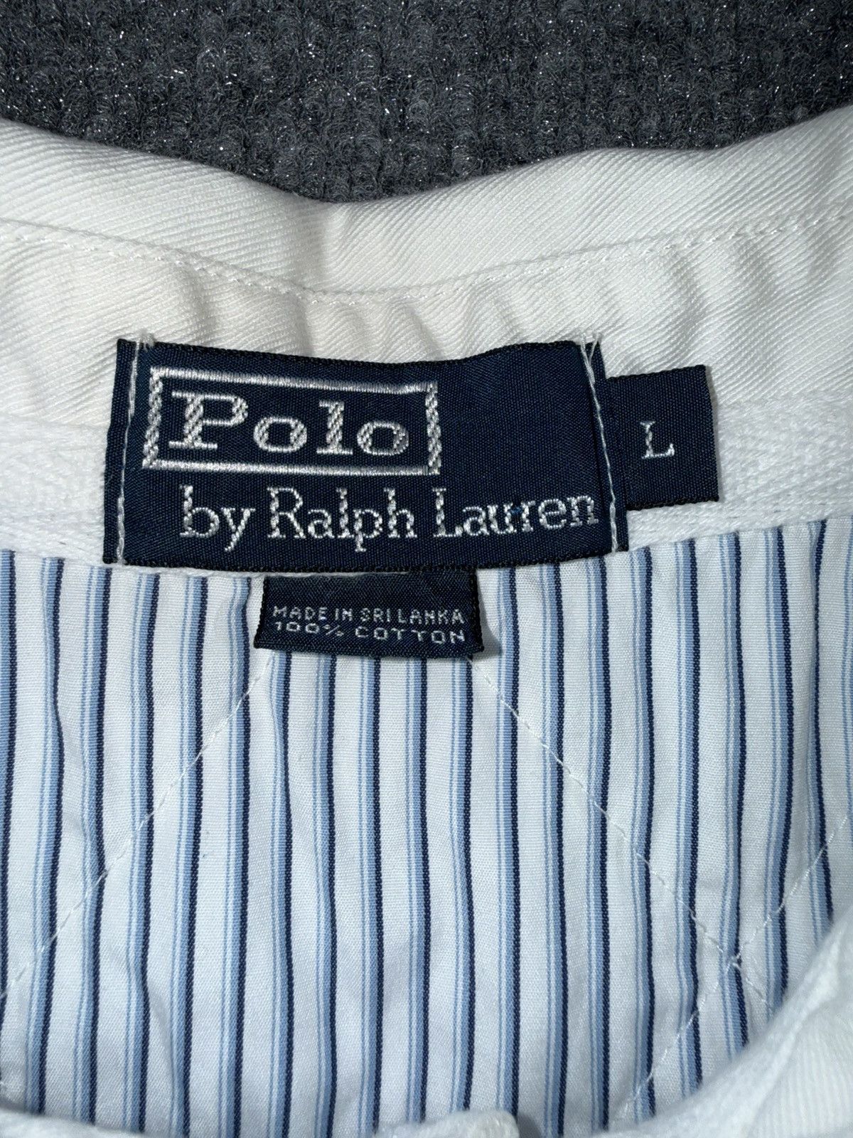 Polo Ralph Lauren Polo Ralph Lauren Rugby Shirt Distressed Hem Cut Sleeve L Size US L / EU 52-54 / 3 - 5 Thumbnail