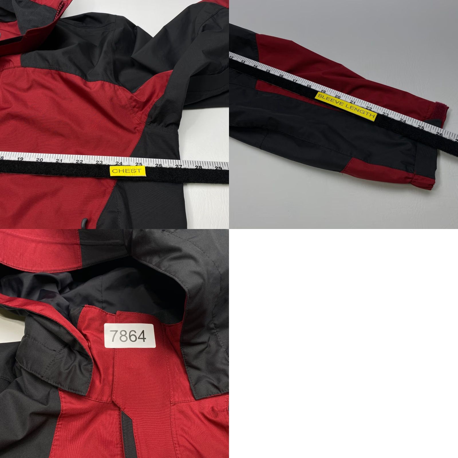 Vintage REI Elements E1 Hooded Rain Jacket Mens XL Maroon Black Vented Zippered Size US XL / EU 56 / 4 - 11 Thumbnail