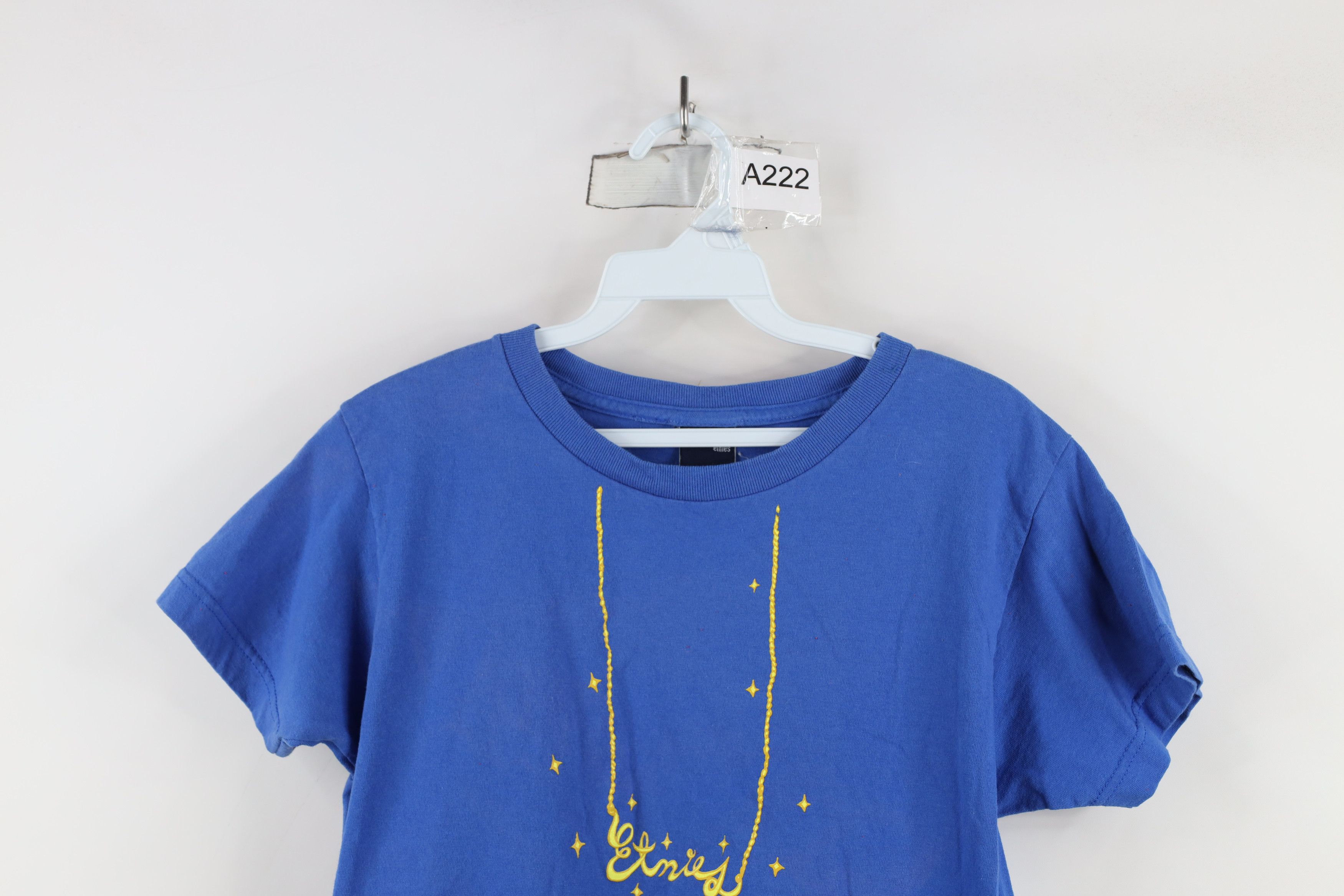 Etnies × Vintage Vintage 90s Etnies Skateboard Chain T-Shirt Blue Cotton Size L / US 10 / IT 46 - 2 Thumbnail