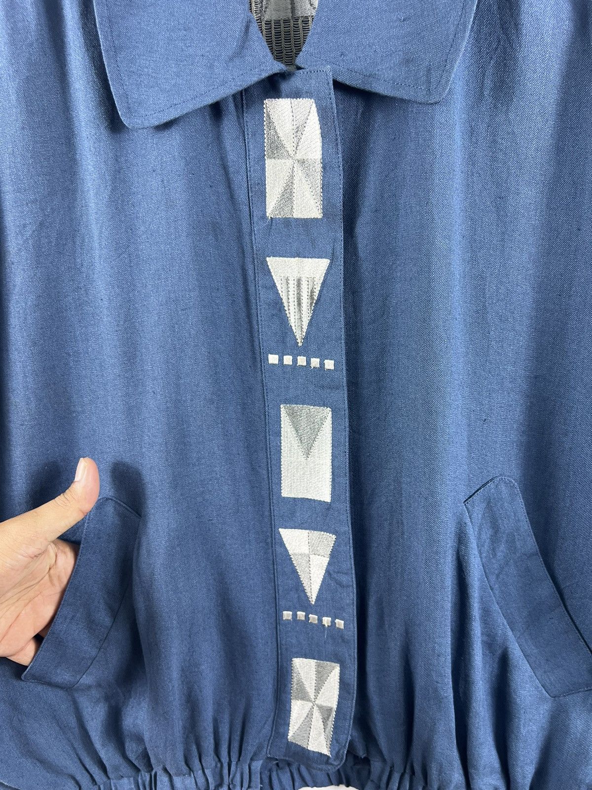 Lancel 🔥 VTG LANCEL PARIS GEOMETRIC ART PARACHUTE BOMBER JACKET Size US L / EU 52-54 / 3 - 4 Thumbnail