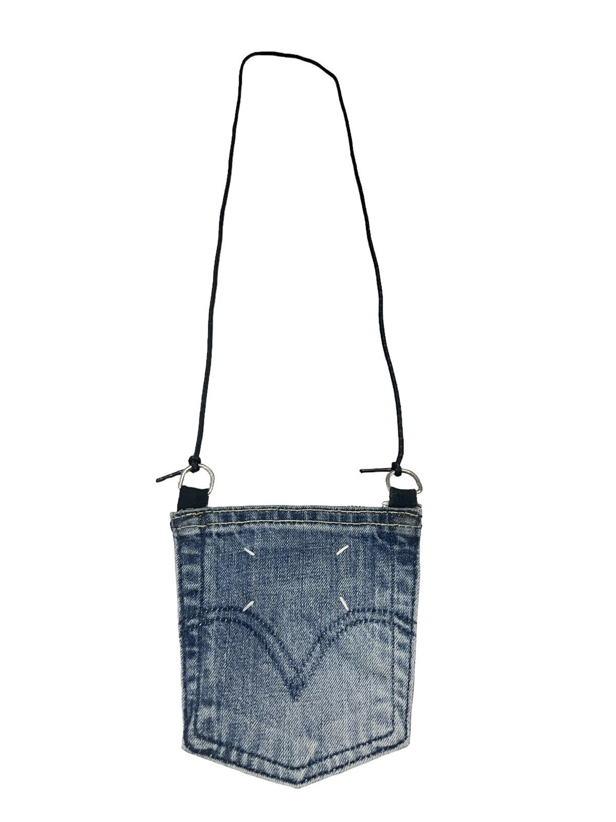 Maison Martin Margiela necklace with denim pocket pouch