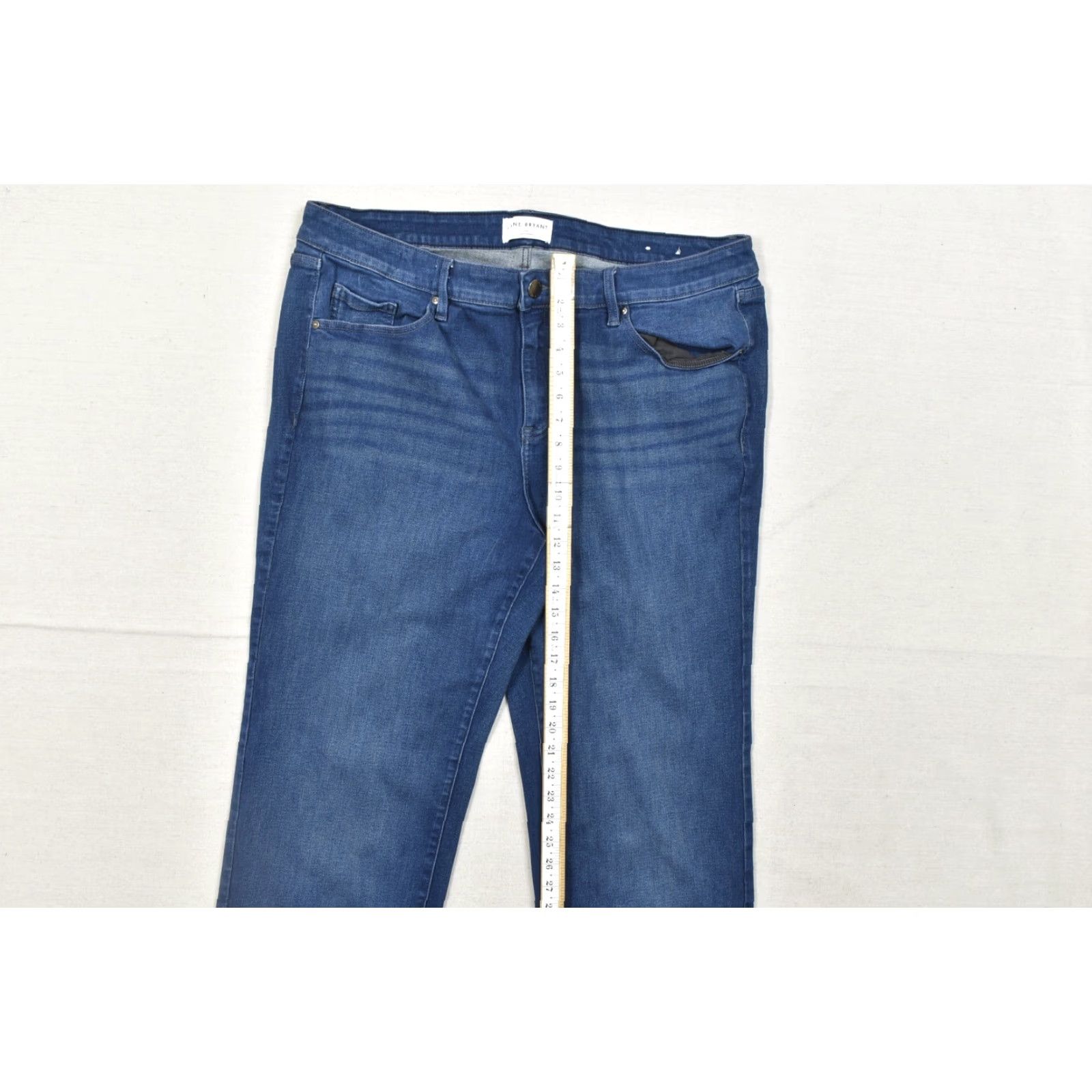 Vintage Lane Bryant Signature Fit Mid-Rise Straight Leg Jeans Blue Denim Size 20L Plus Cotton Denim 5-Pocket Stretch Women Modern Straight jeans for Women Size 42" / US 20 - 4 Thumbnail