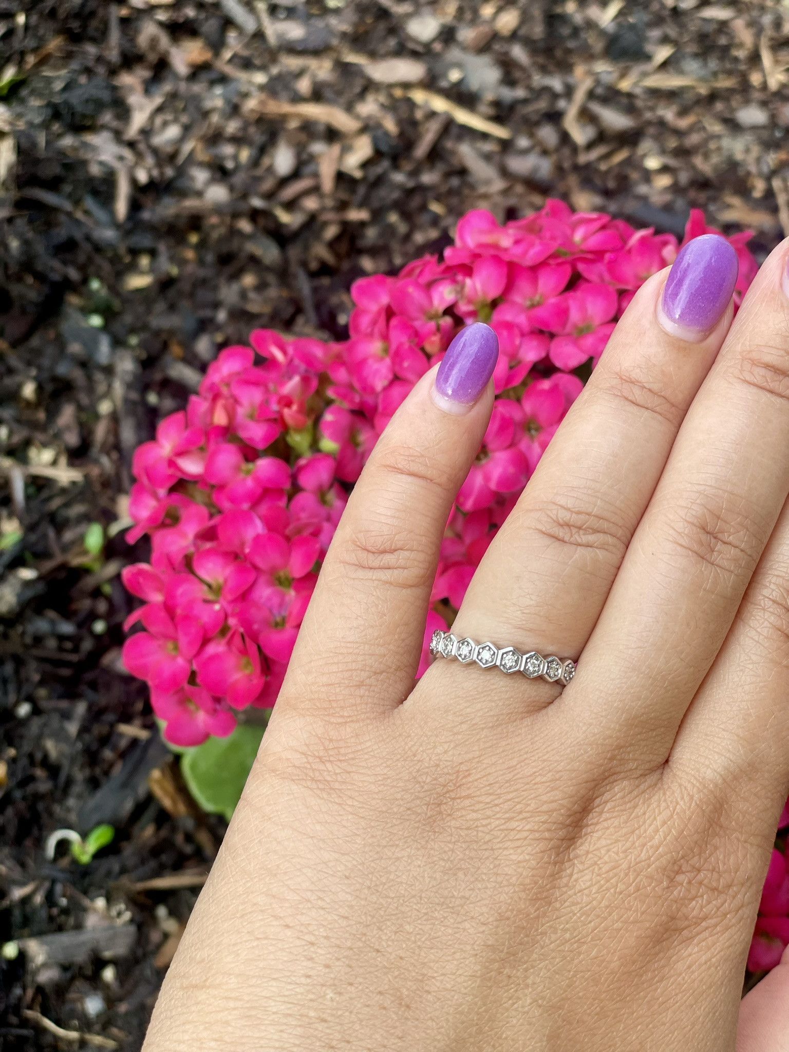 Other Vintage 10k .12 ctw Diamond Geometric Band Size ONE SIZE - 5 Thumbnail