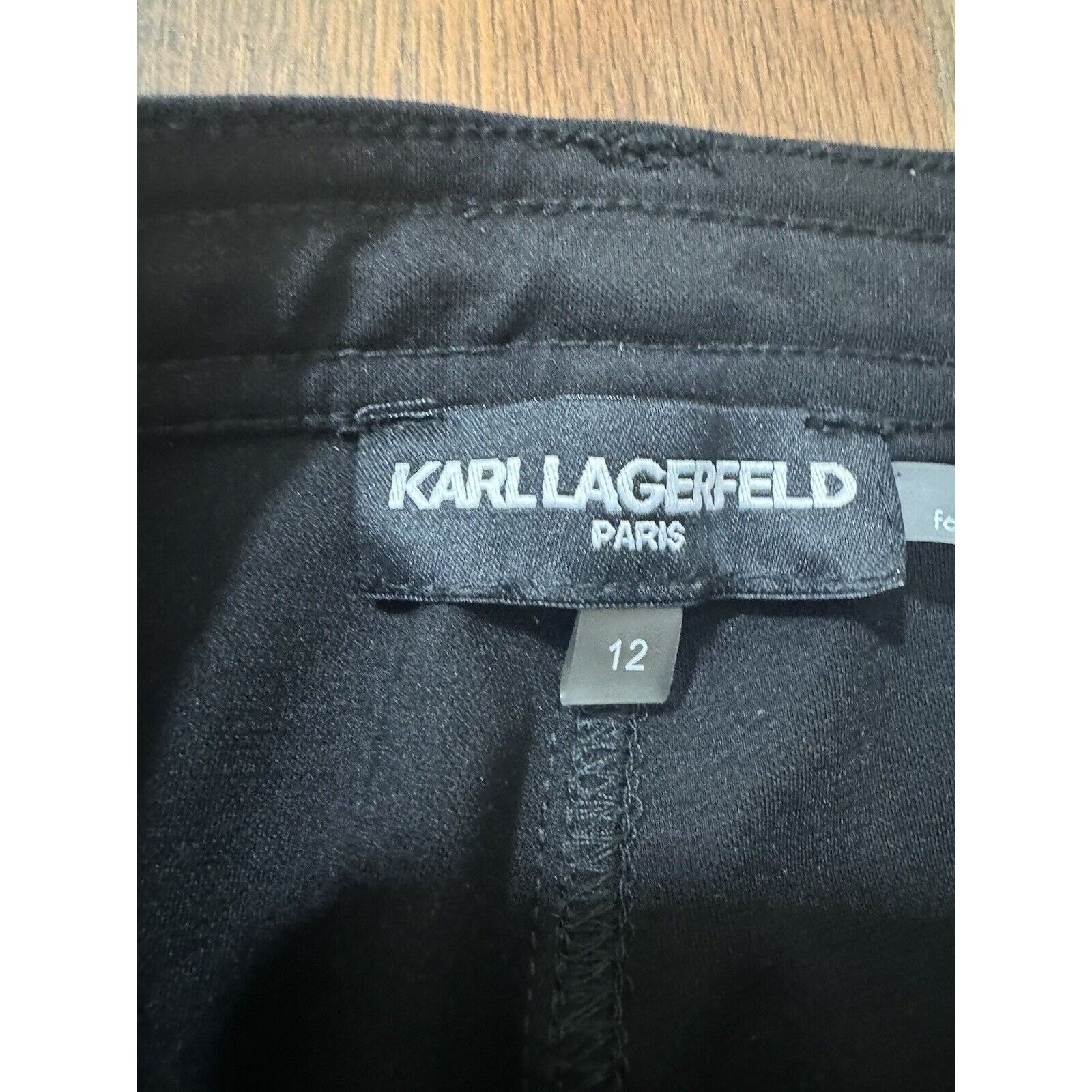 Karl Lagerfeld Karl Lagerfeld Paris Mid Rise Skinny Pants Black Size 12 Size 34" / US 12 / IT 48 - 4 Thumbnail