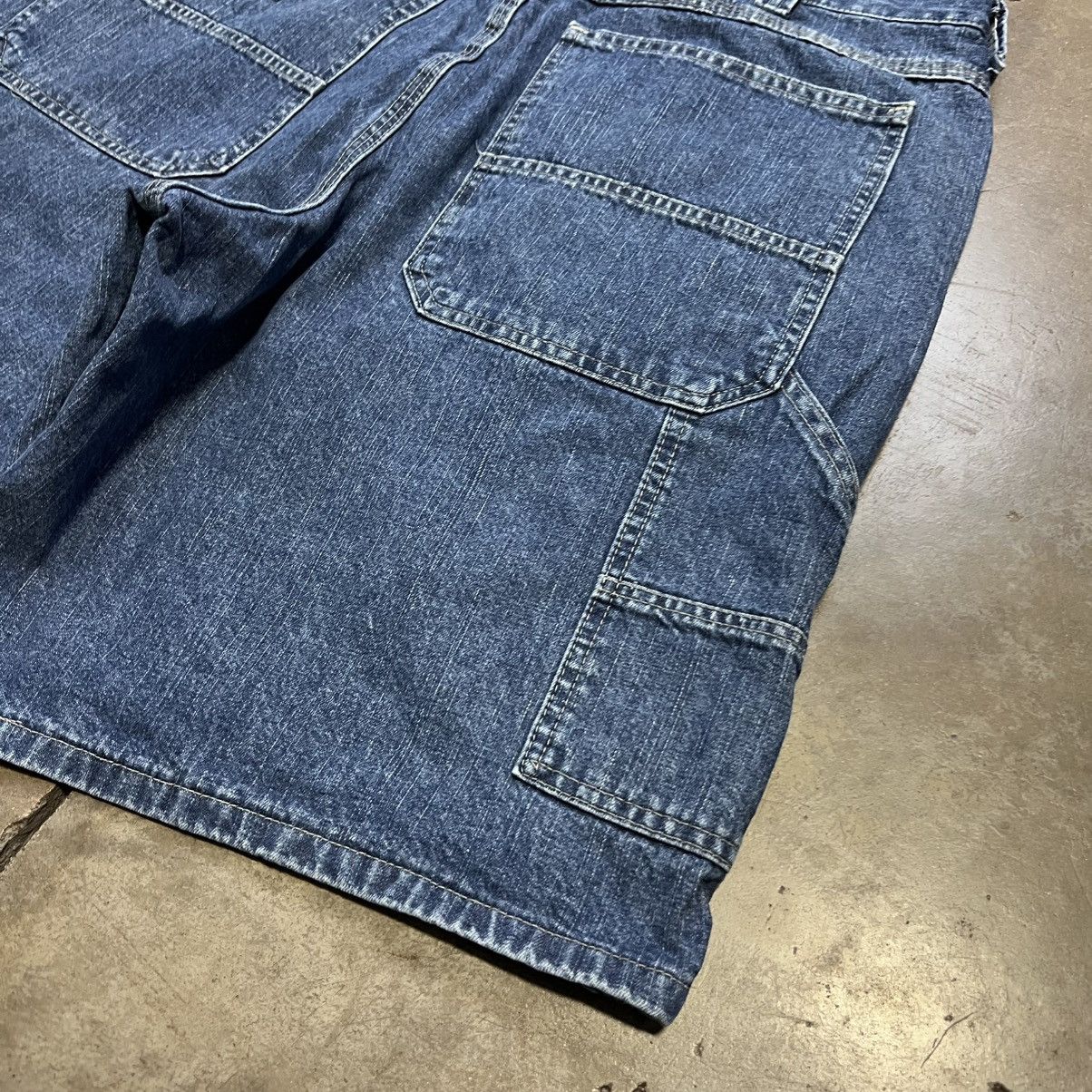 Lee × Vintage Vintage Lee Dungarees Baggy Denim Shorts Skater Wide Leg Y2K Size US 36 / EU 52 - 5 Thumbnail