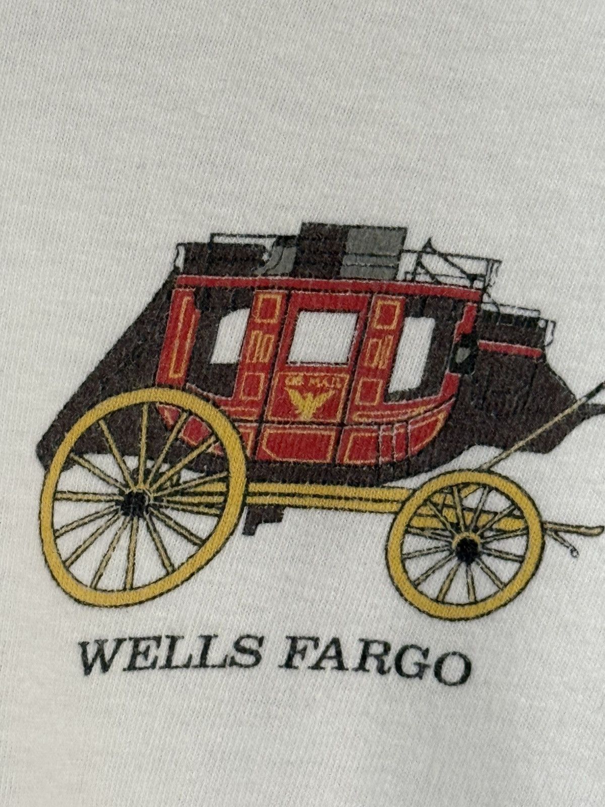 Hanes Vintage Hanes Wells Fargo Banking Logo Wagon Tee Heavyweight Size US XL / EU 56 / 4 - 3 Thumbnail