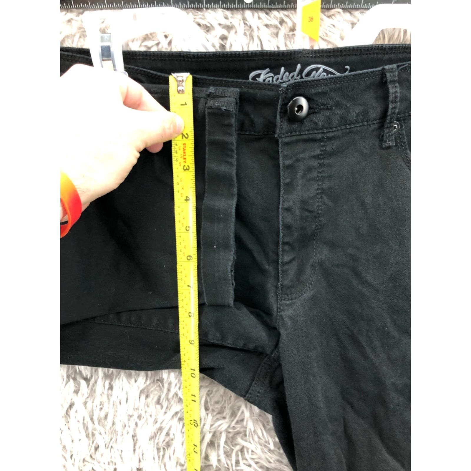 Faded Glory Faded Glory Capri Jeans Size 16 Womens Dark Wash Black Denim Capri Jeans Regular Fit 5-Pocket Size 38" / US 16 / IT 52 - 4 Thumbnail