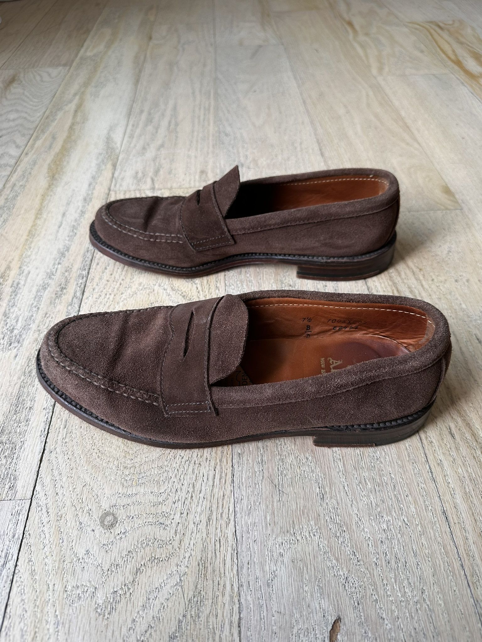 Alden Alden 6245F Unlined LHS Penny Loafer Dark Brown Suede Size US 7.5 / EU 40-41 - 4 Thumbnail