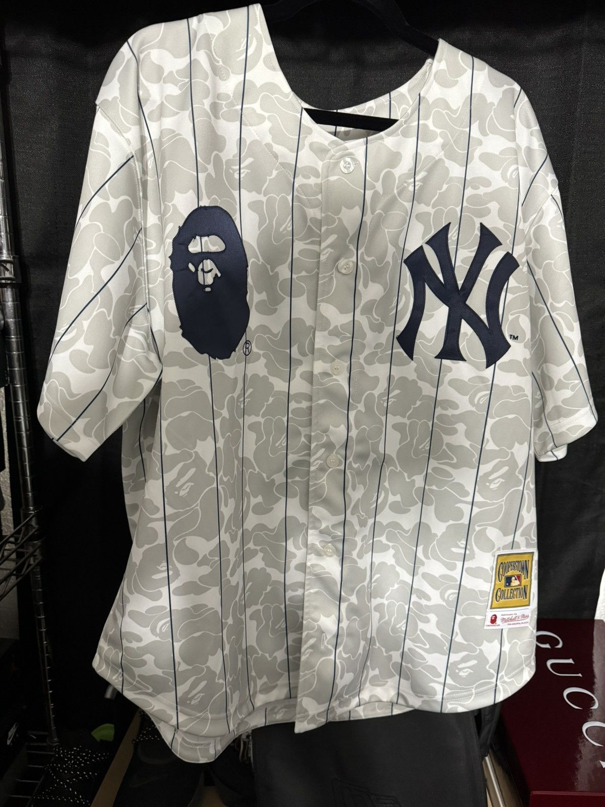 Bape BAPE x Mitchell & Ness Yankees Jersey | Grailed