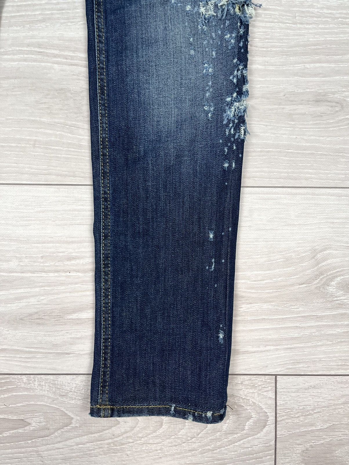 Just Cavalli Just Cavalli Italy Blue Denim Distressed Slim Jeans Pants Size US 34 / EU 50 - 2 Thumbnail