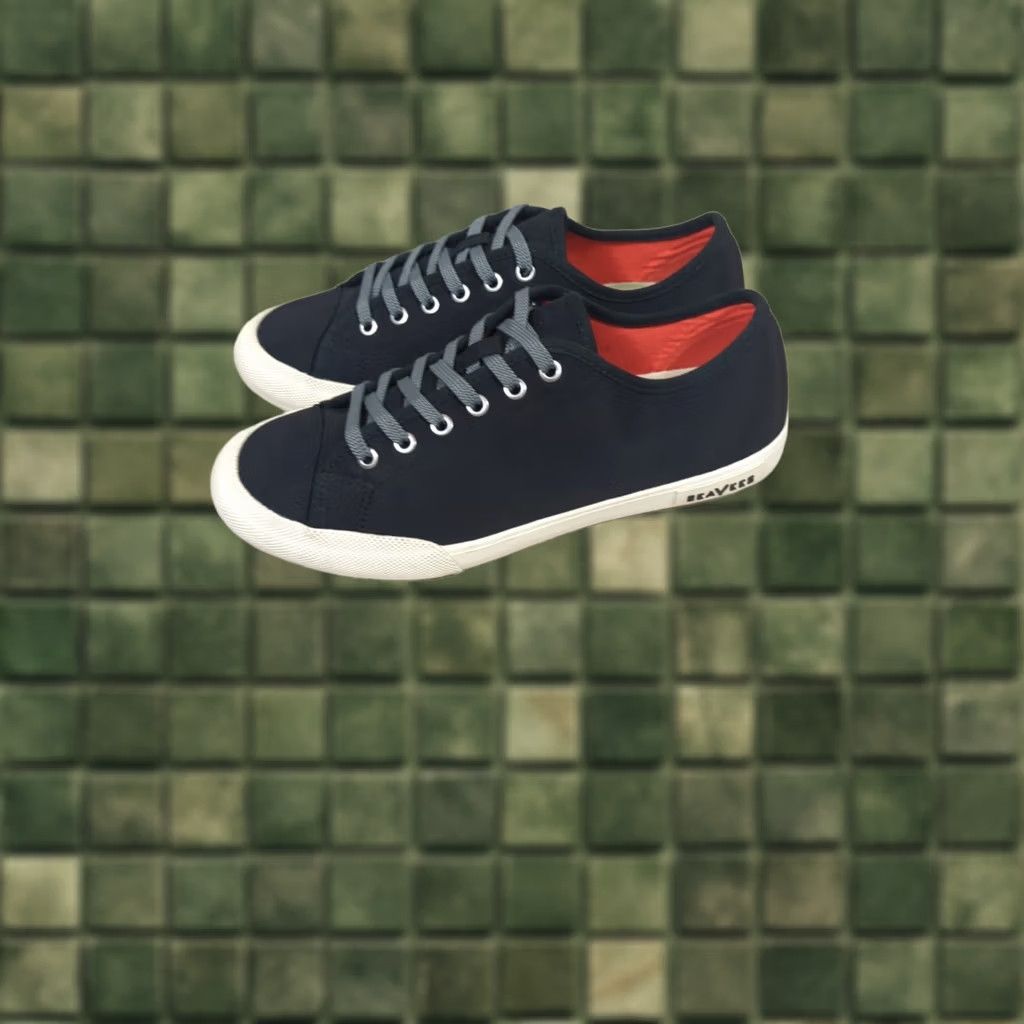 SeaVees Seavees Womens Army Issue Low Top Sneaker Black Size 7.5 Grunge Casual Navy-? Size US 8 / IT 38 - 1 Thumbnail