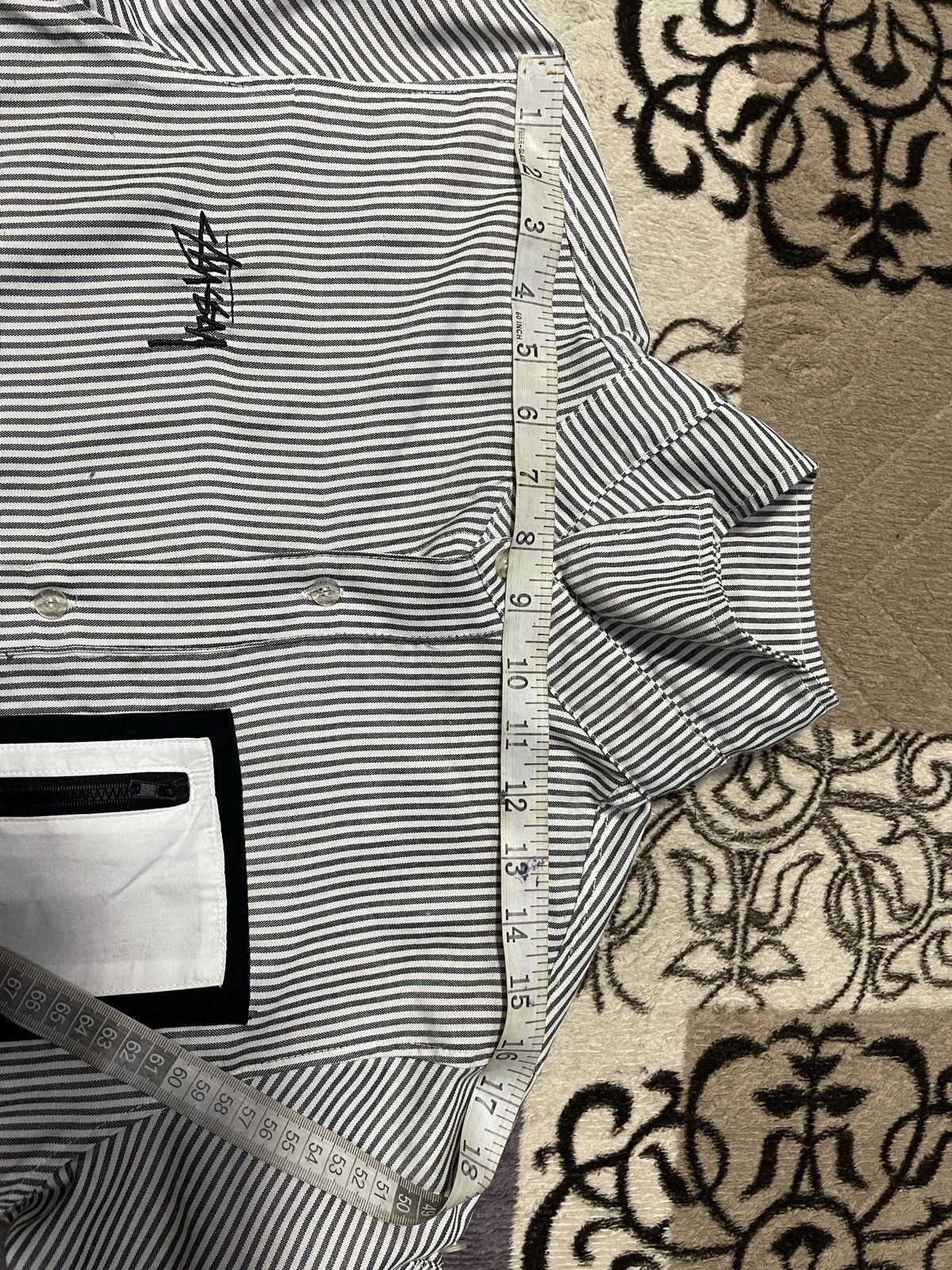 Stussy × Vintage Vintage STUSSY Single Pocket Hickory Stripes Button Up Shirt Size US M / EU 48-50 / 2 - 14 Thumbnail