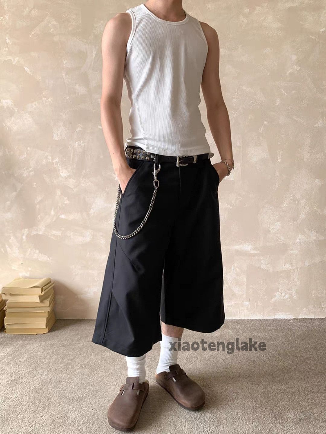 Vintage Unisex washed faded loose baggy yuppie pleated shorts Size US 30 / EU 46 - 5 Thumbnail