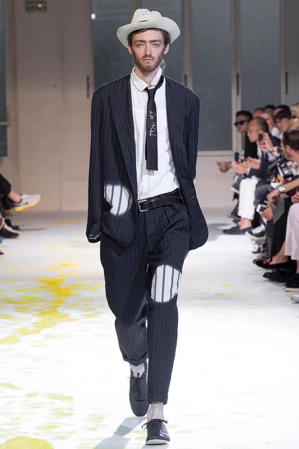 Yohji Yamamoto Yohji Yamamoto 15SS Patchwork Cotton White Shirt Size US L / EU 52-54 / 3 - 4 Thumbnail